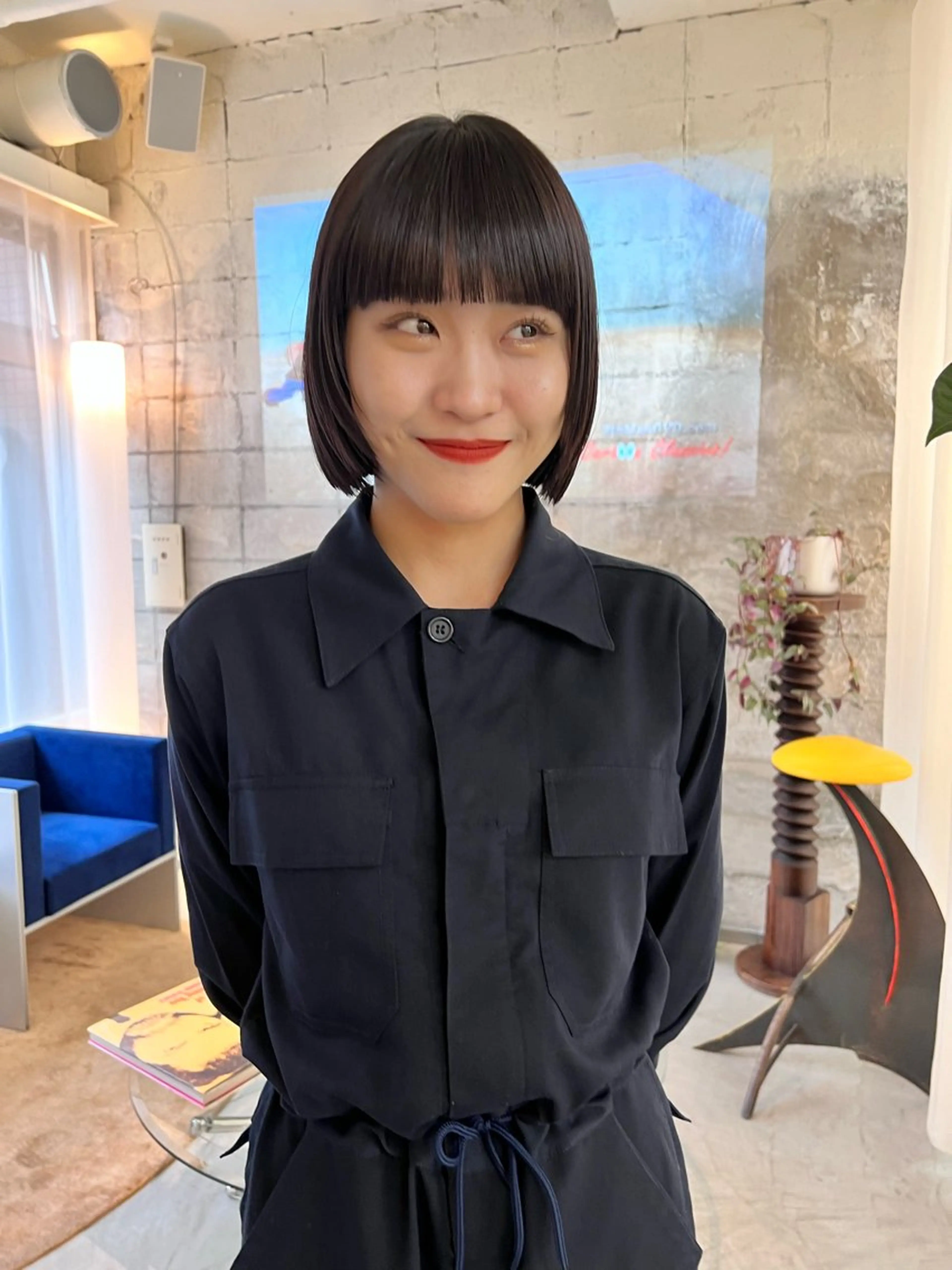 ミディアム カラー haco＋所属・圧倒的デザイン力 店長🎨RENAのヘアスタイル