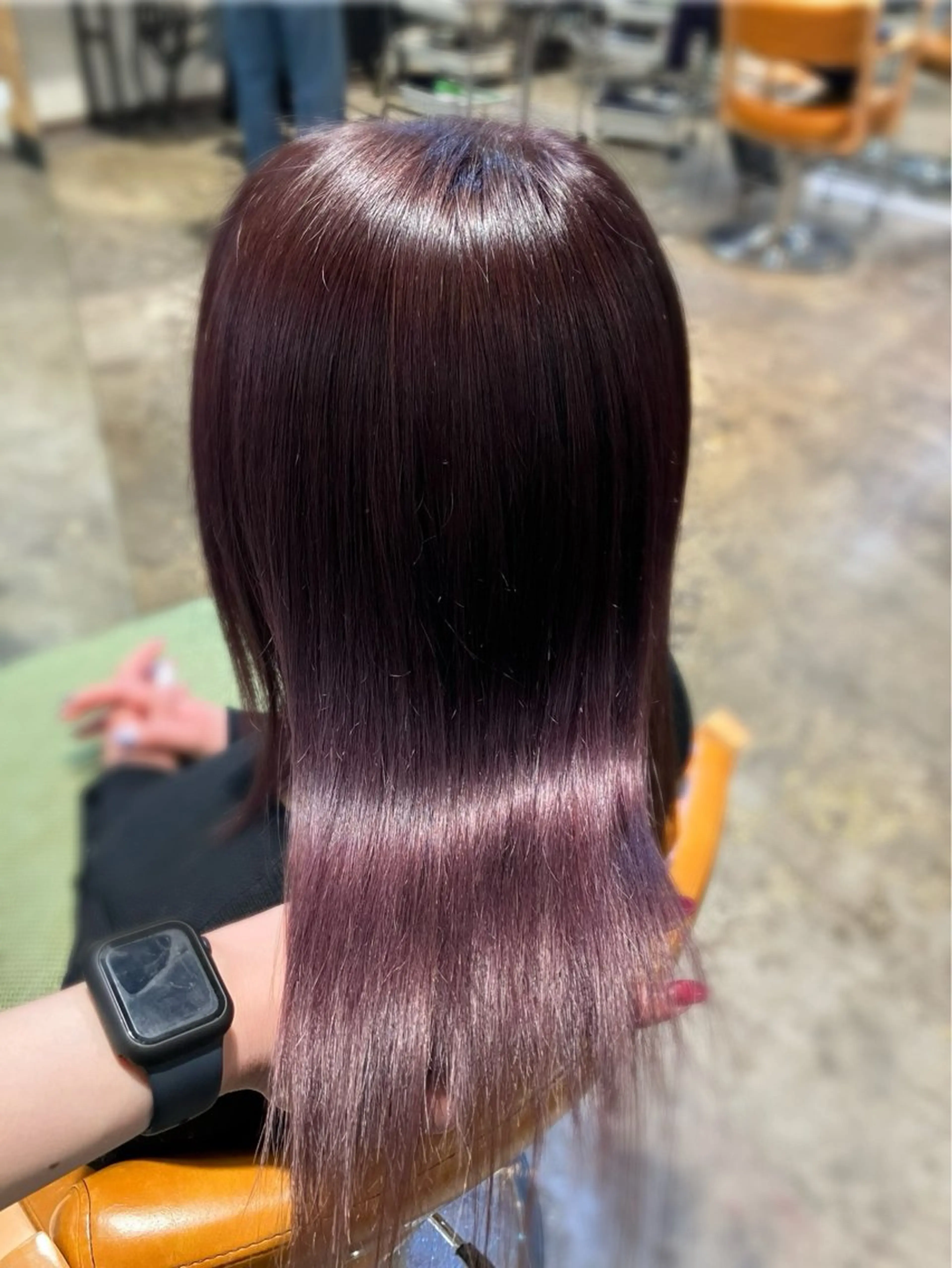 ロング カラー ピンクカラー 縮毛矯正 🫧ほのか🫧のヘアスタイル