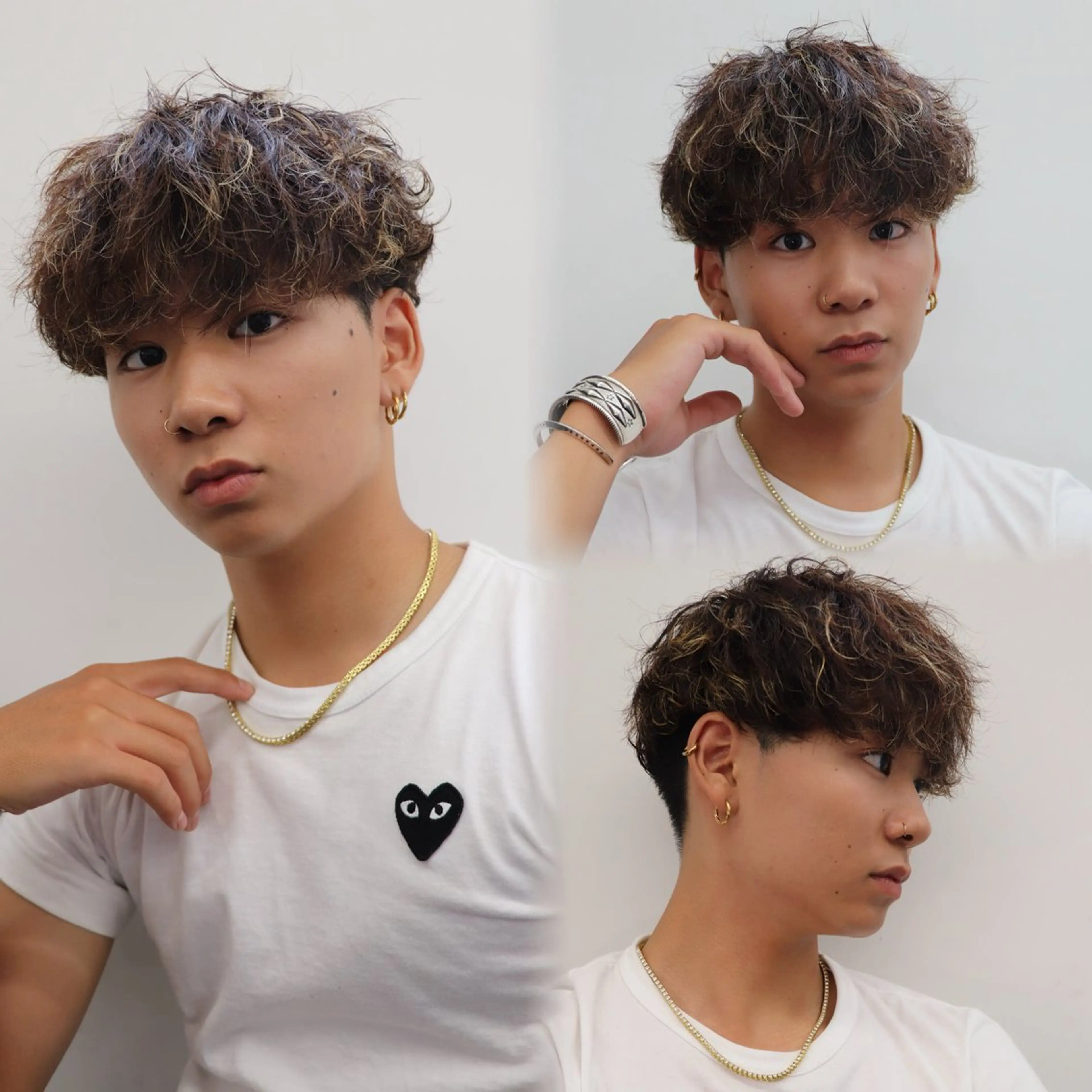 カラー パーマ メンズ カット ヘアカラー パーマ 安達 脩人のヘアスタイル