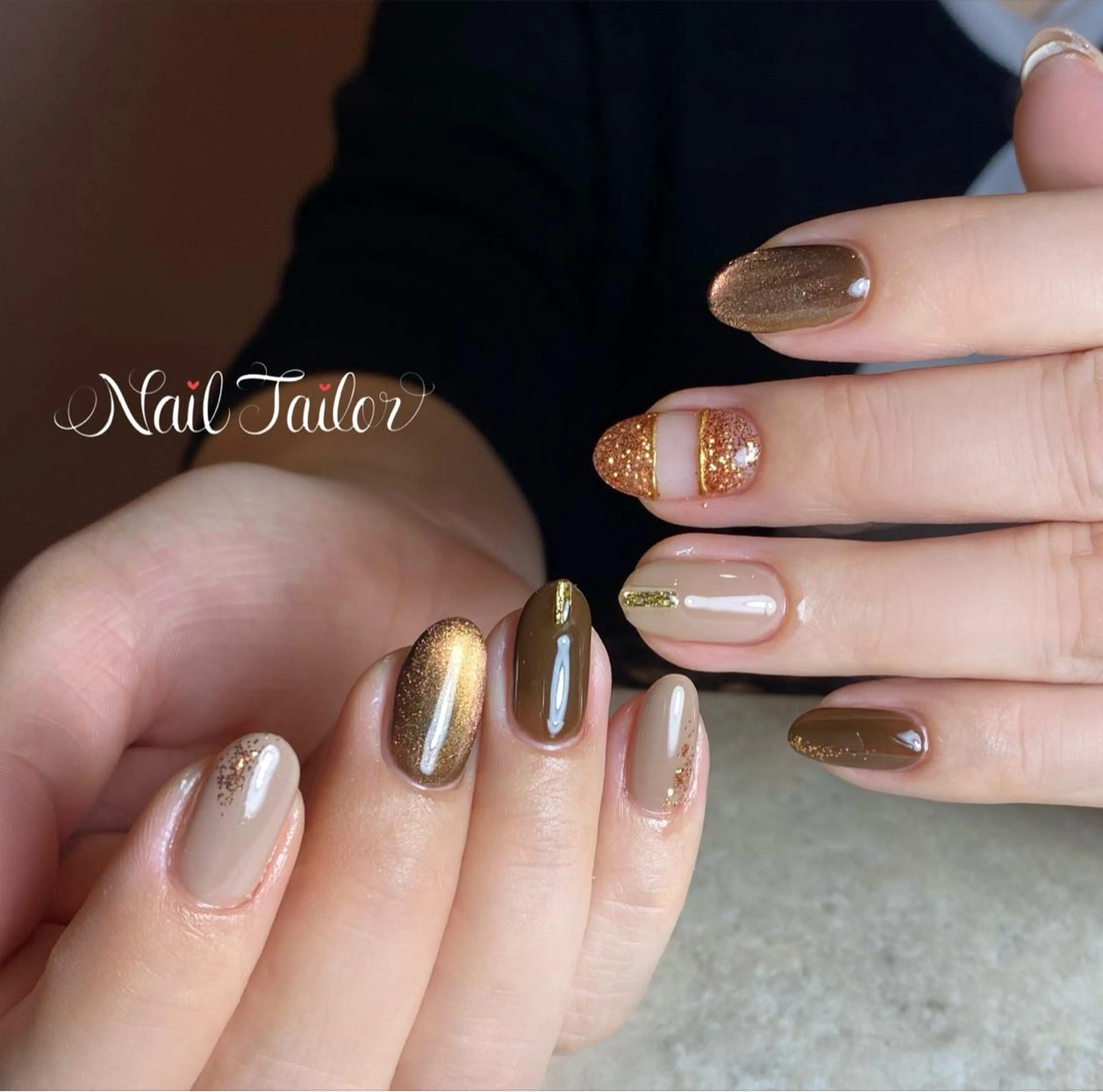 ネイル アートネイル 長さ出し ジェルネイル 卒業式 キラキラネイル ハンドネイル 〜Nail Tailor〜　ネイルテイラー所属・NailTailor ネイルテイラーのネイルデザイン