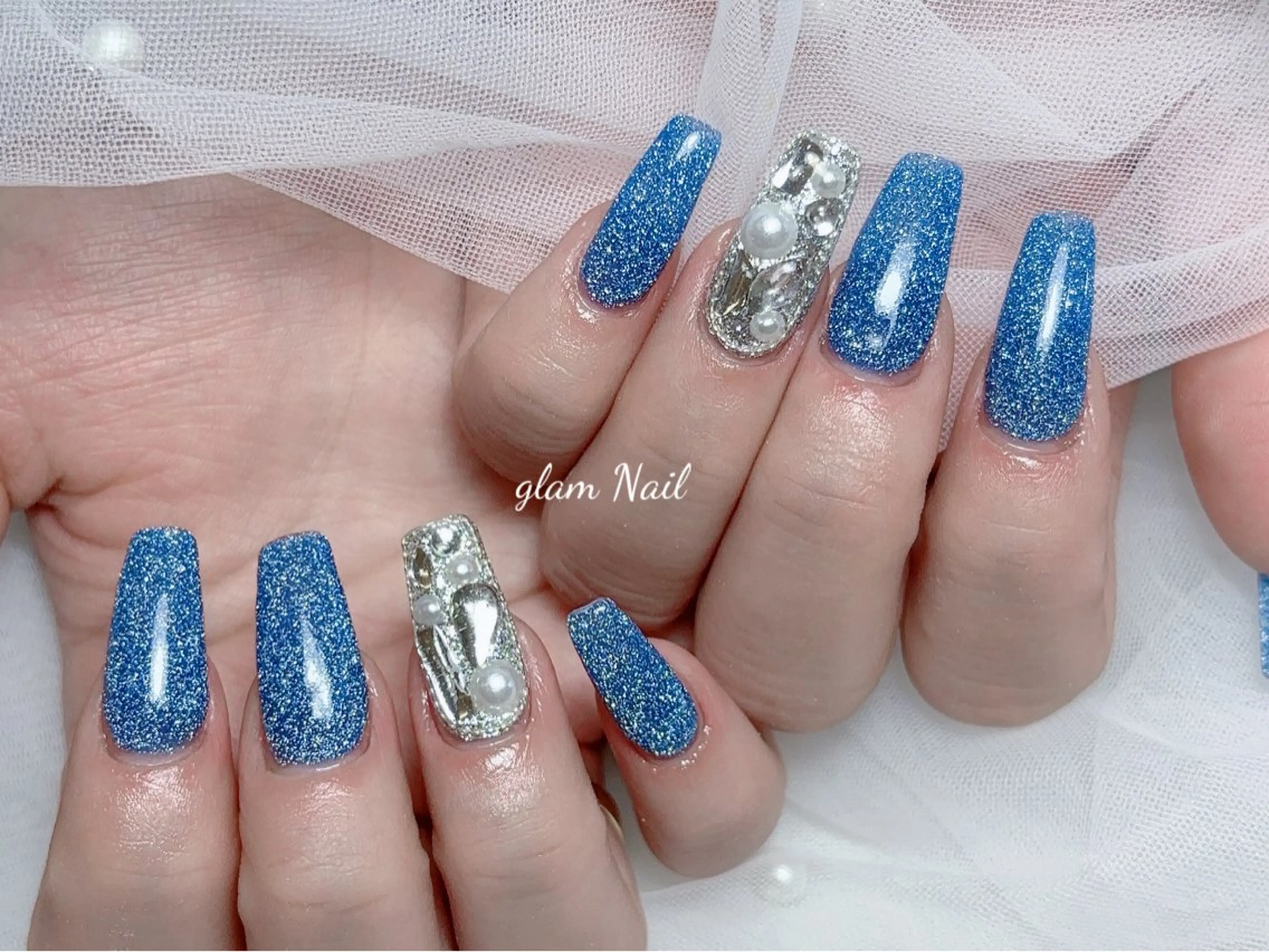 ネイル エツメ💅 長さだし🎀デザインのネイルデザイン