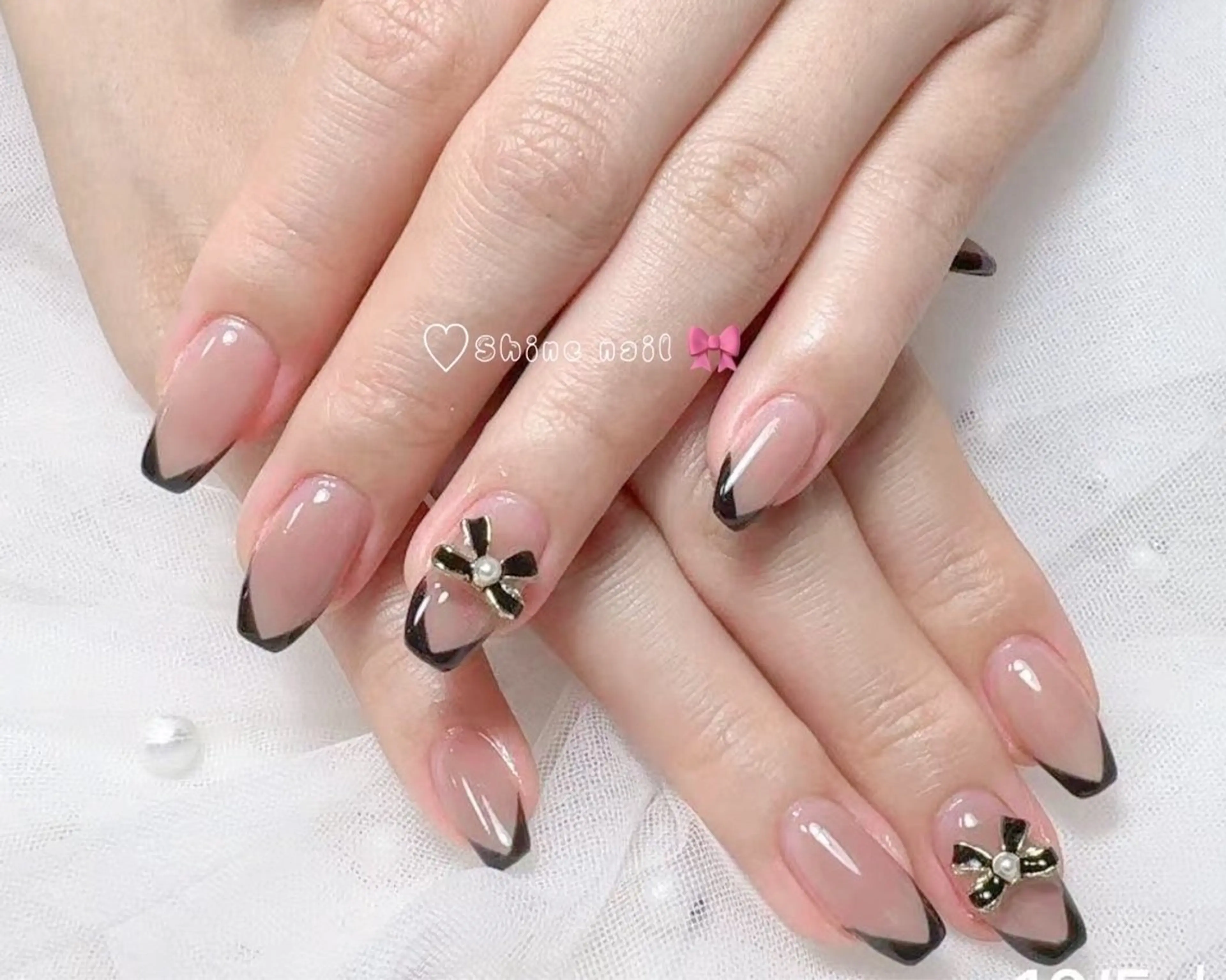 ネイル ハンドネイル 〜Shine Nail〜【サイナネイル】パラジェル／ 長さだし／持ち込み／ワンホン／フィルイン所属・サイナ🎀 長さだし&デザインのネイルデザイン