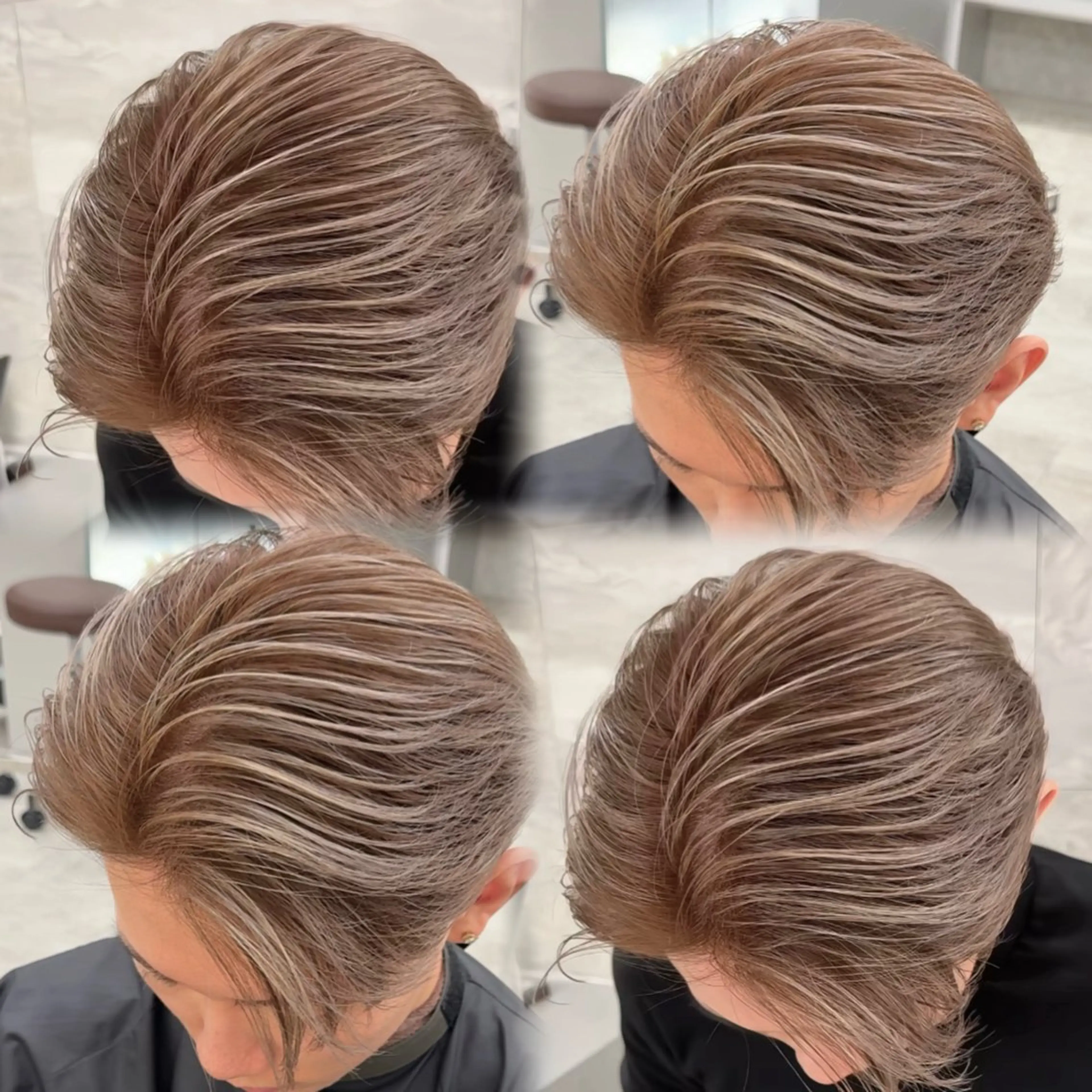 ショート ヘアカラー 🇺🇸ルミナ🔥 外国人風ハイライトのヘアスタイル