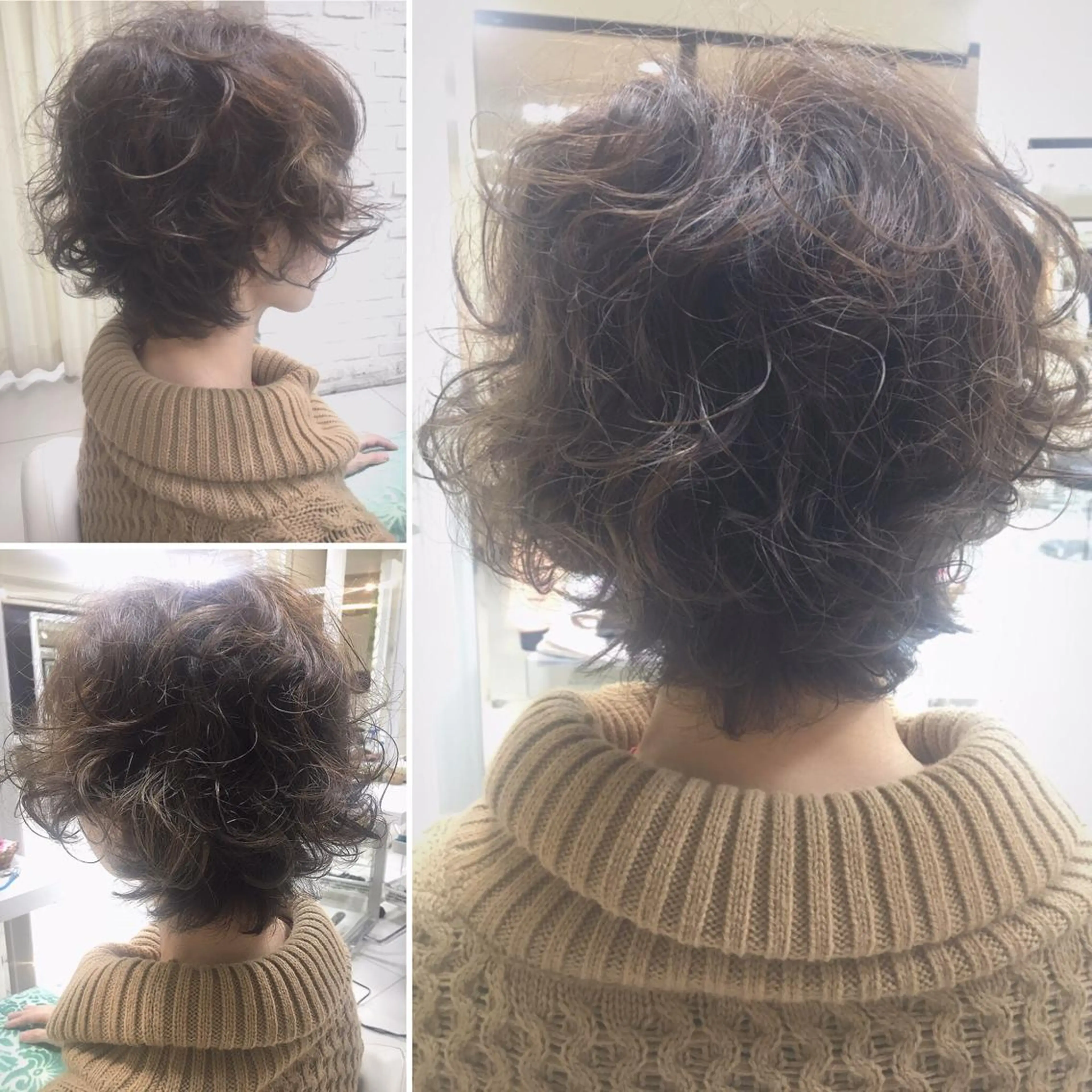 ショート カラー パーマ ブリーチ ハイライトカラー イルミナカラー ハイライト ショートヘア K kasumiのヘアスタイル
