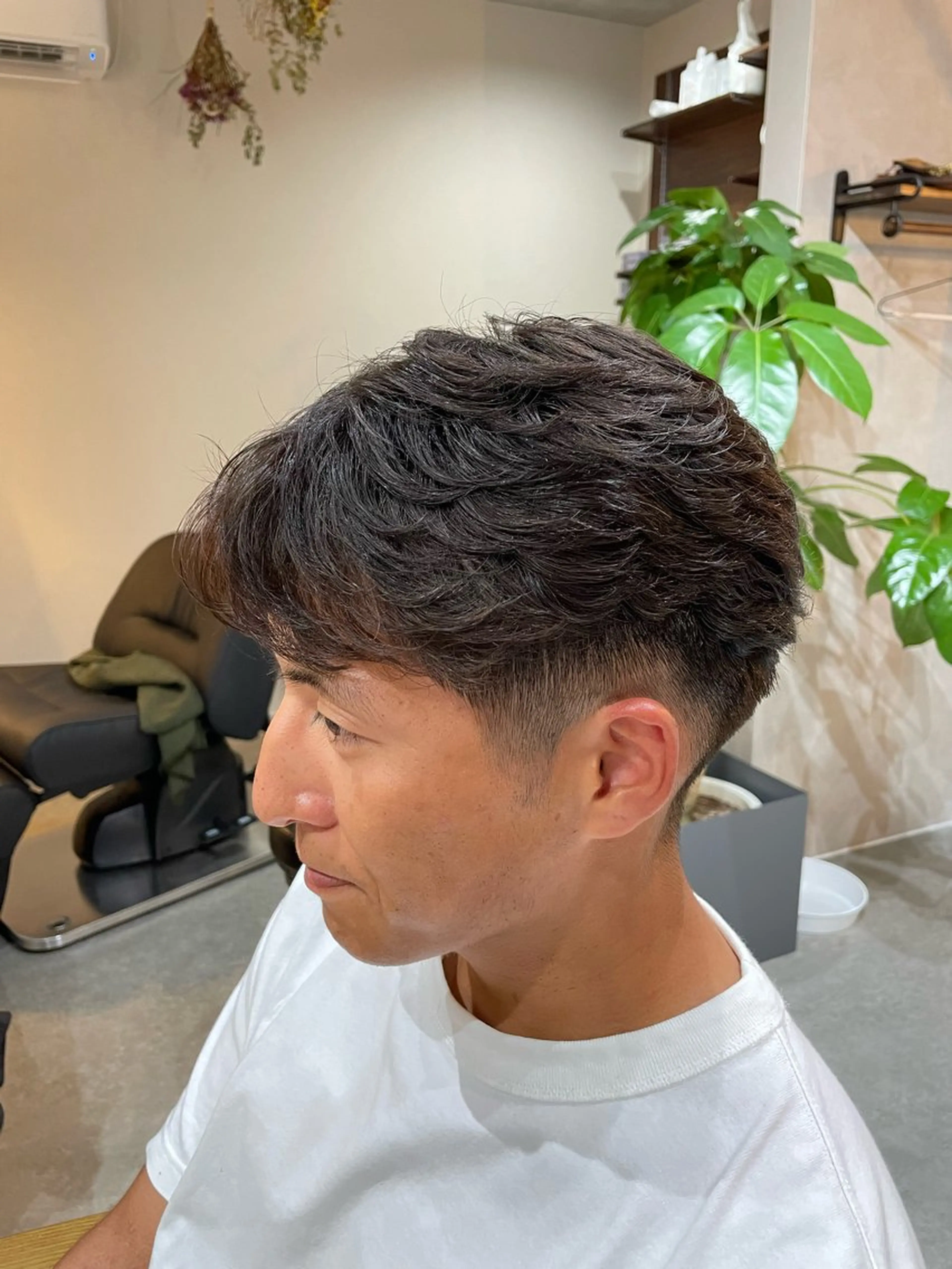 メンズ　毛流れパーマの写真