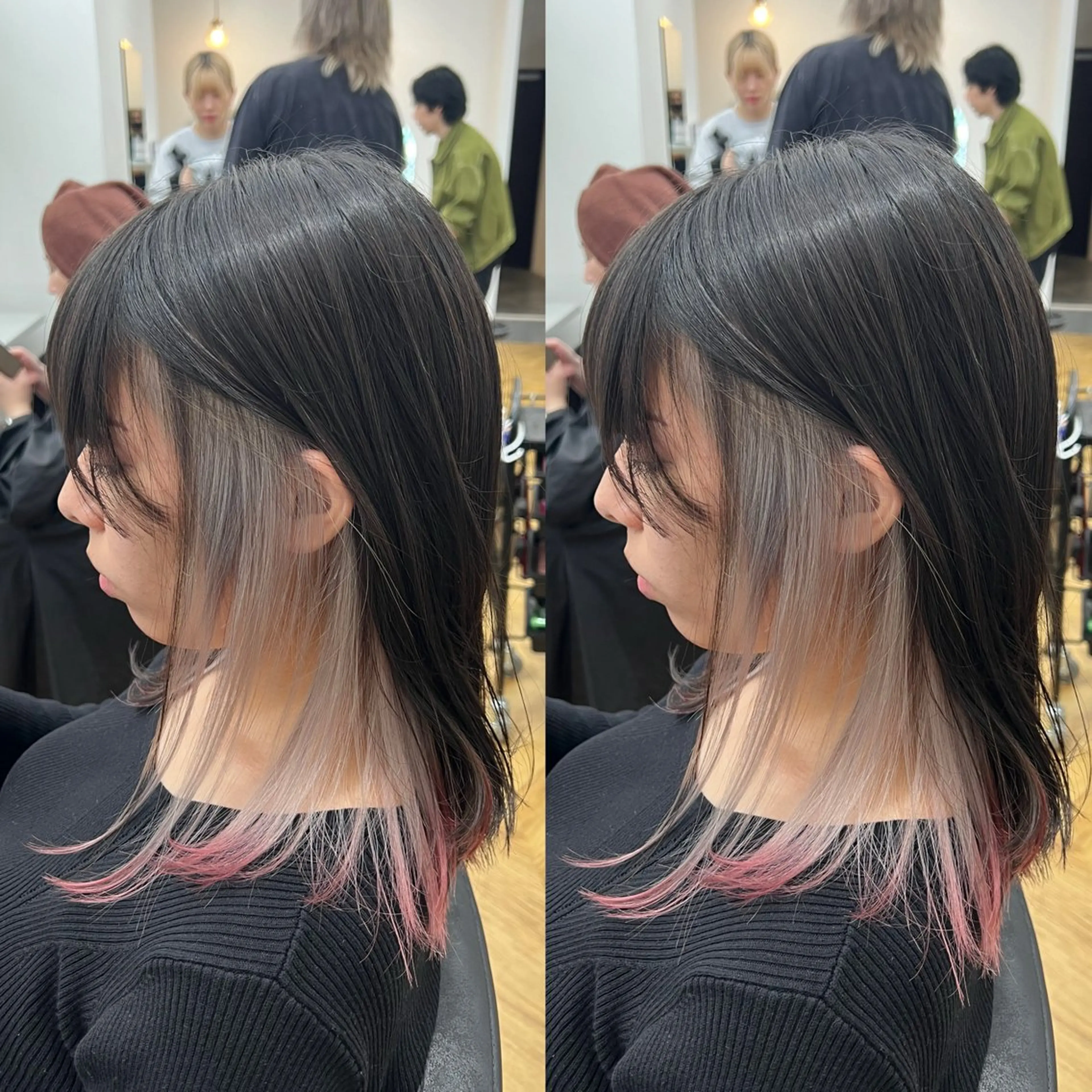 ミディアム 前髪カット無料🎉 髪質改善✨影山湧市のヘアスタイル