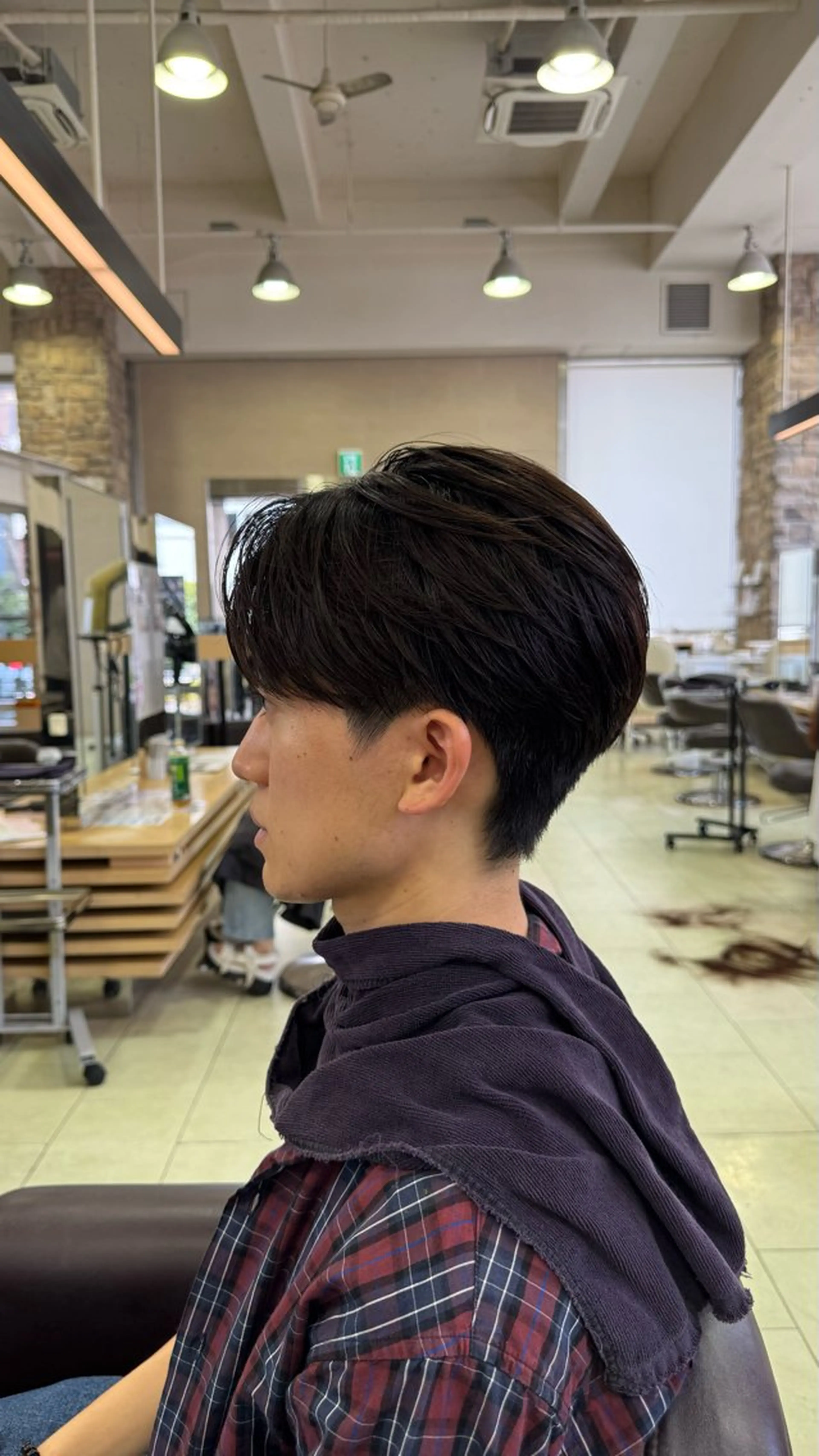 ショート パーマ メンズ カット パーマ カット🇰🇷毛流れ パーマ/ジュンエイのヘアスタイル