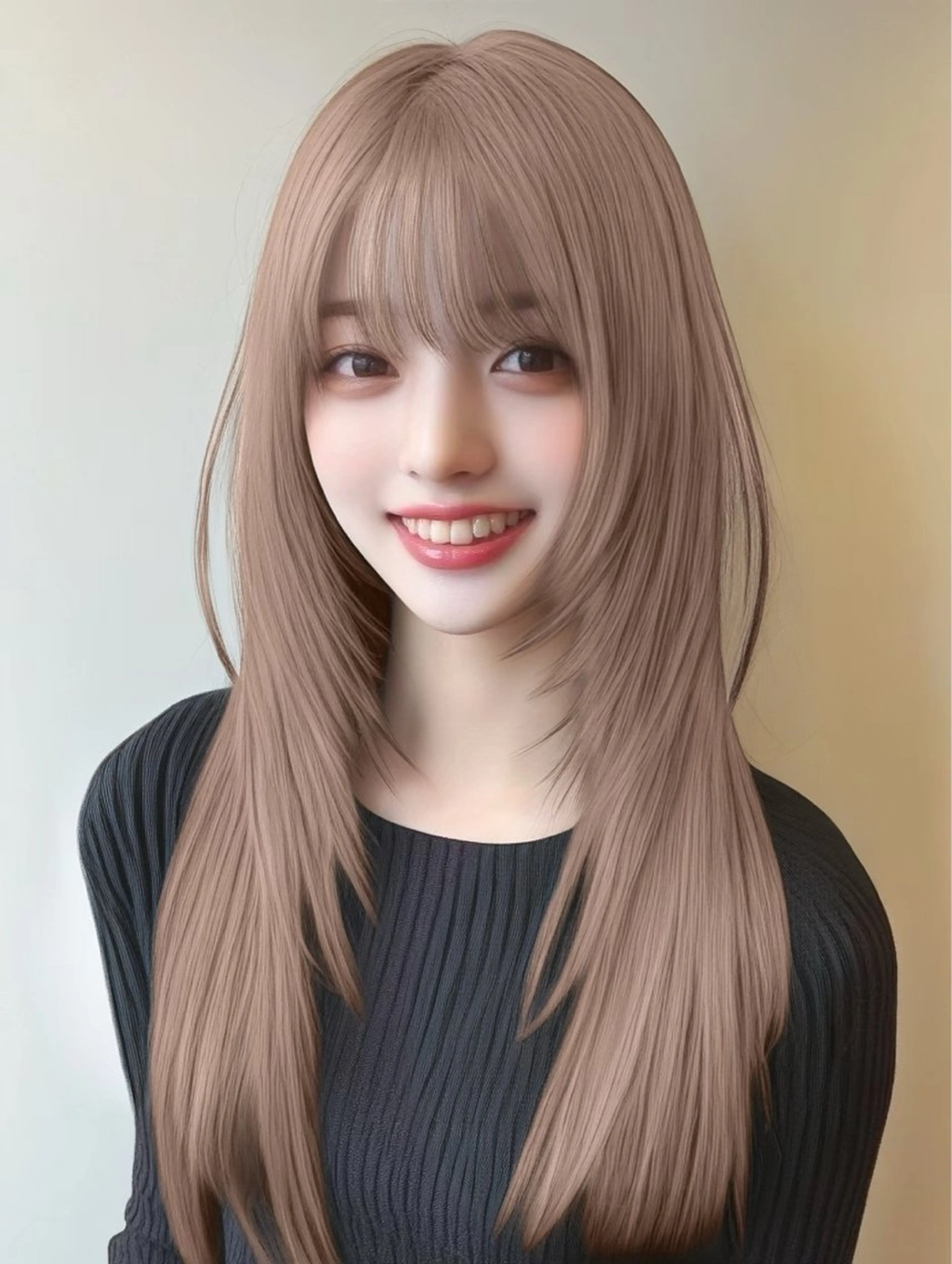 ロング ヘアカラー トリートメント GiseL 梅田【ジゼル】所属・透明感カラー × ハイトーン さきのヘアスタイル