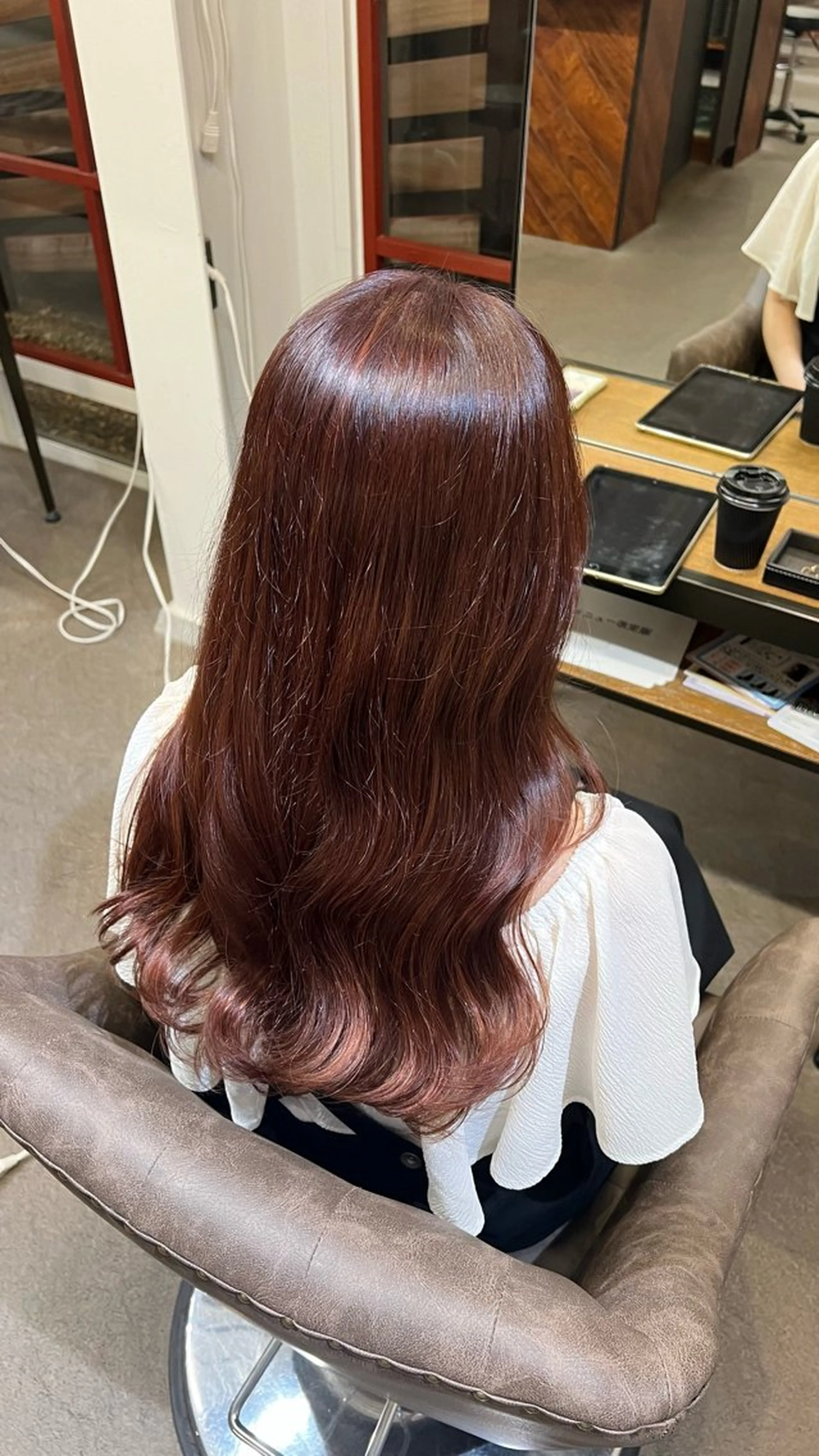 ロング カラー ブラウンカラー ピンクカラー ピンクブラウン りこ (Rico)のヘアスタイル