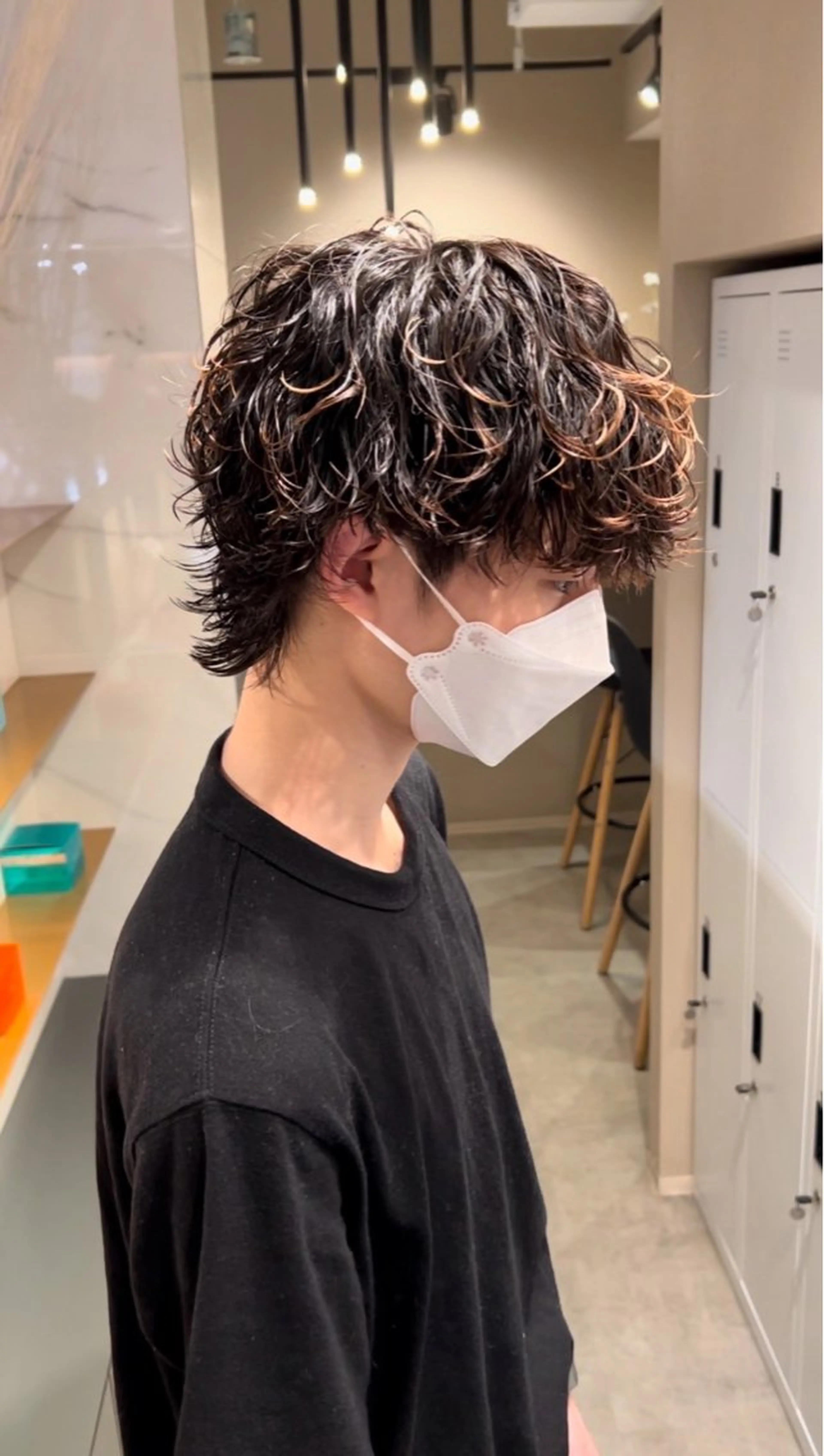 パーマ メンズ カット パーマ 森野 啓斗のヘアスタイル