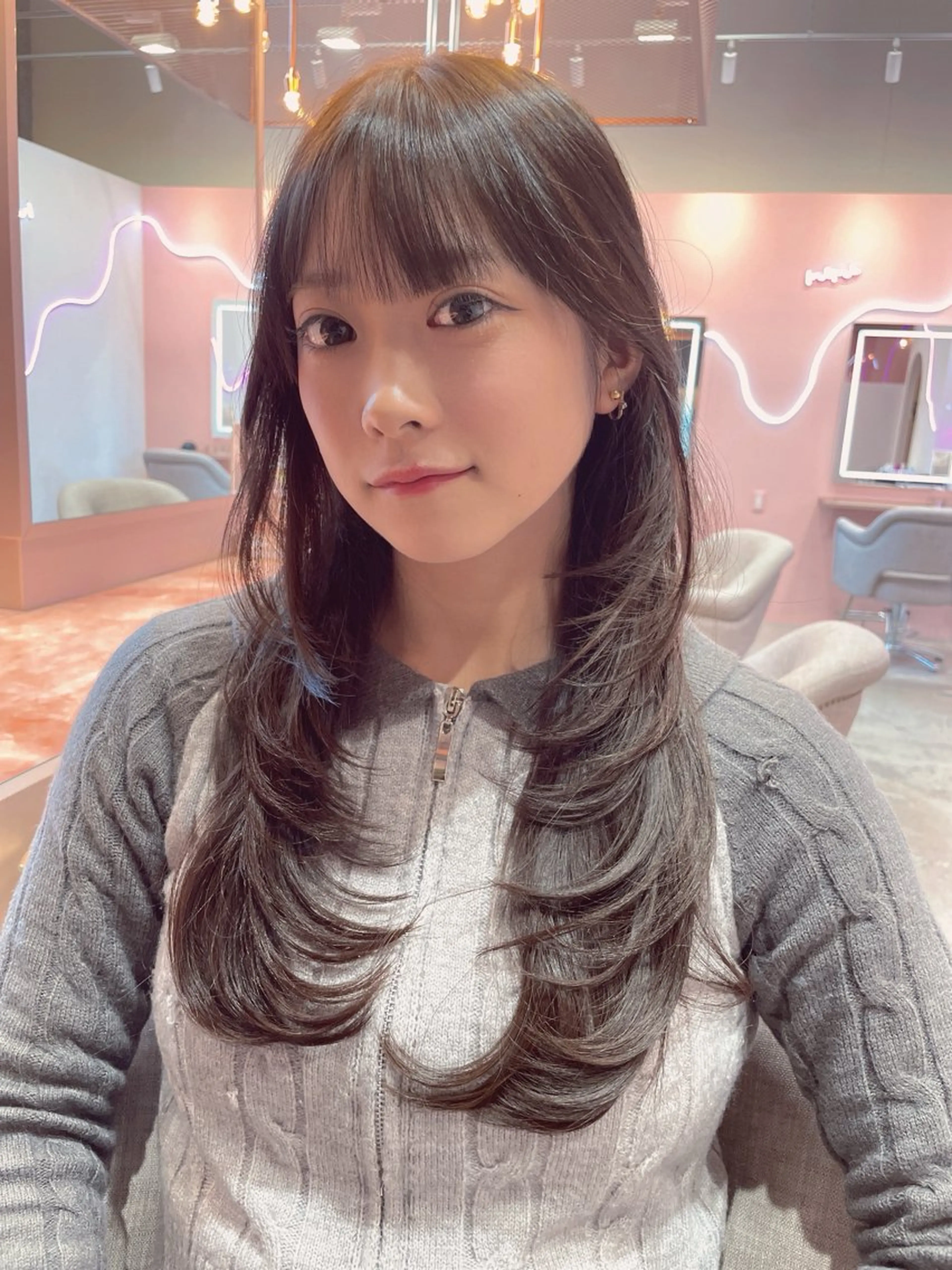 ロング カラー wixy    mimi所属・透明感カラーの人 ベージュの王様のヘアスタイル