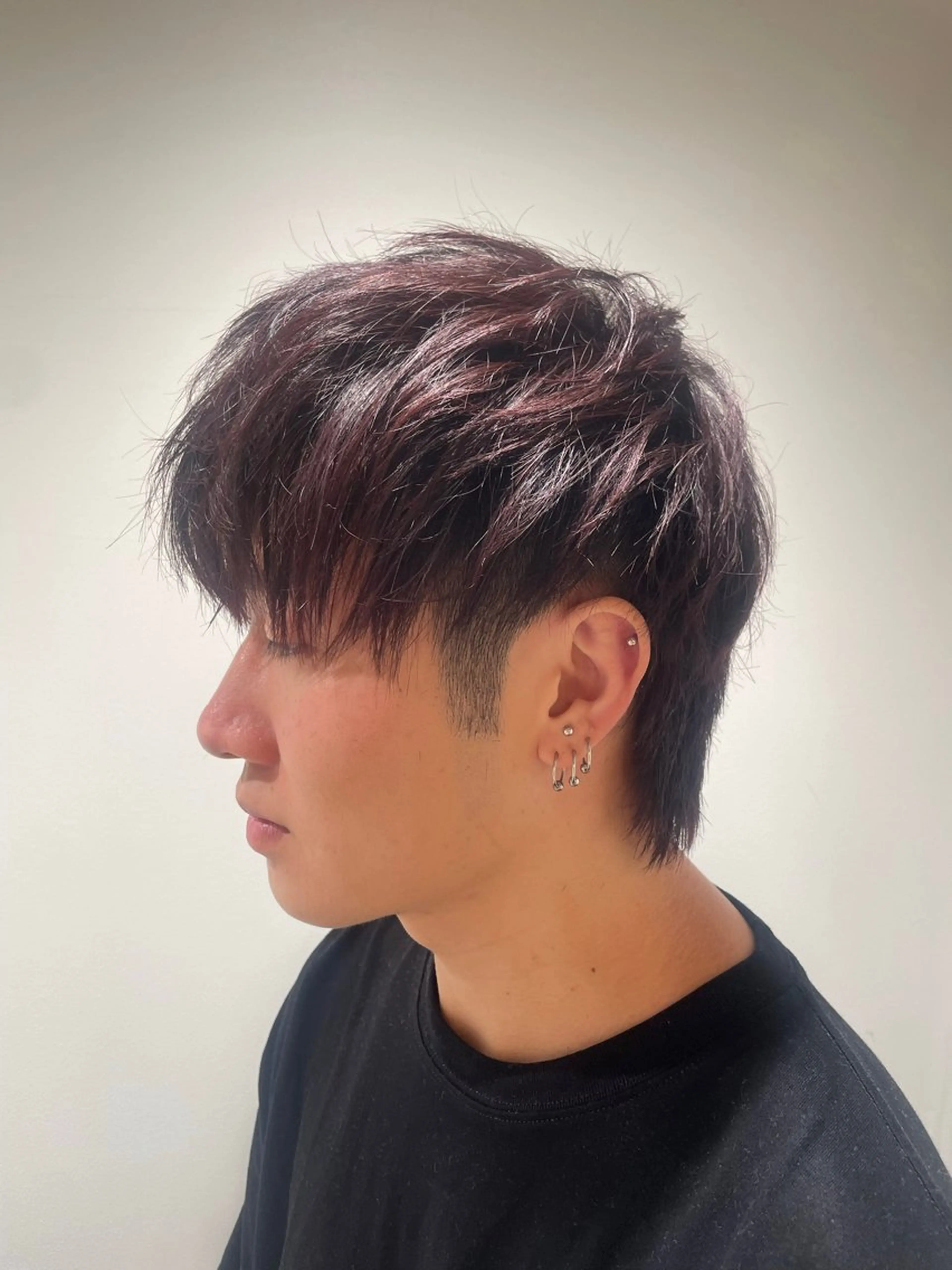 カラー メンズ メンズブリーチ メンズウルフカット ブリーチ ブラウンカラー ブリーチなしカラー 暖色/ブリーチ/メン ズパーマ/ﾐﾜﾁｶｺのヘアスタイル