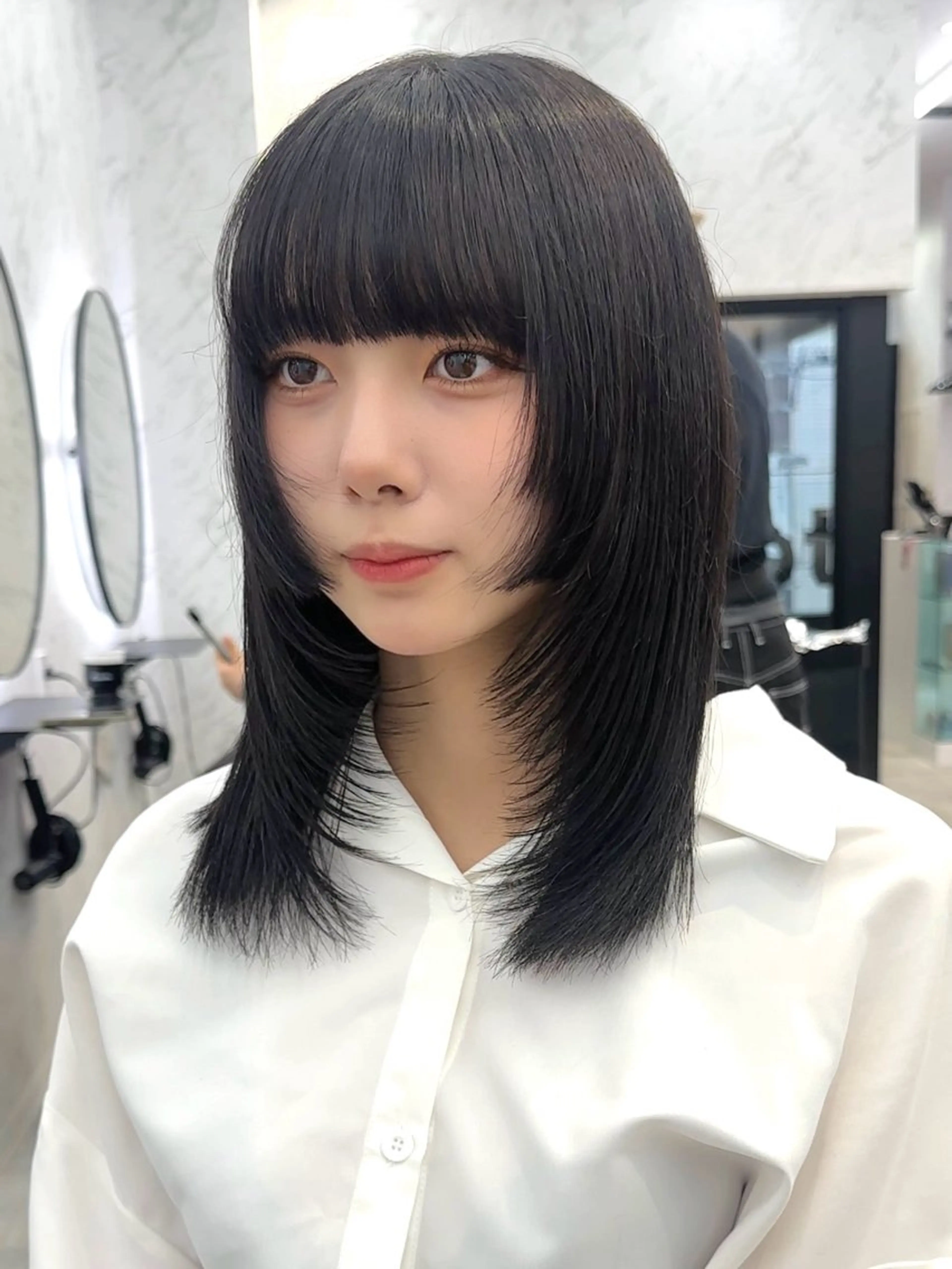 ミディアム カット 遠藤沙也加 韓国ヘア/町田のヘアスタイル