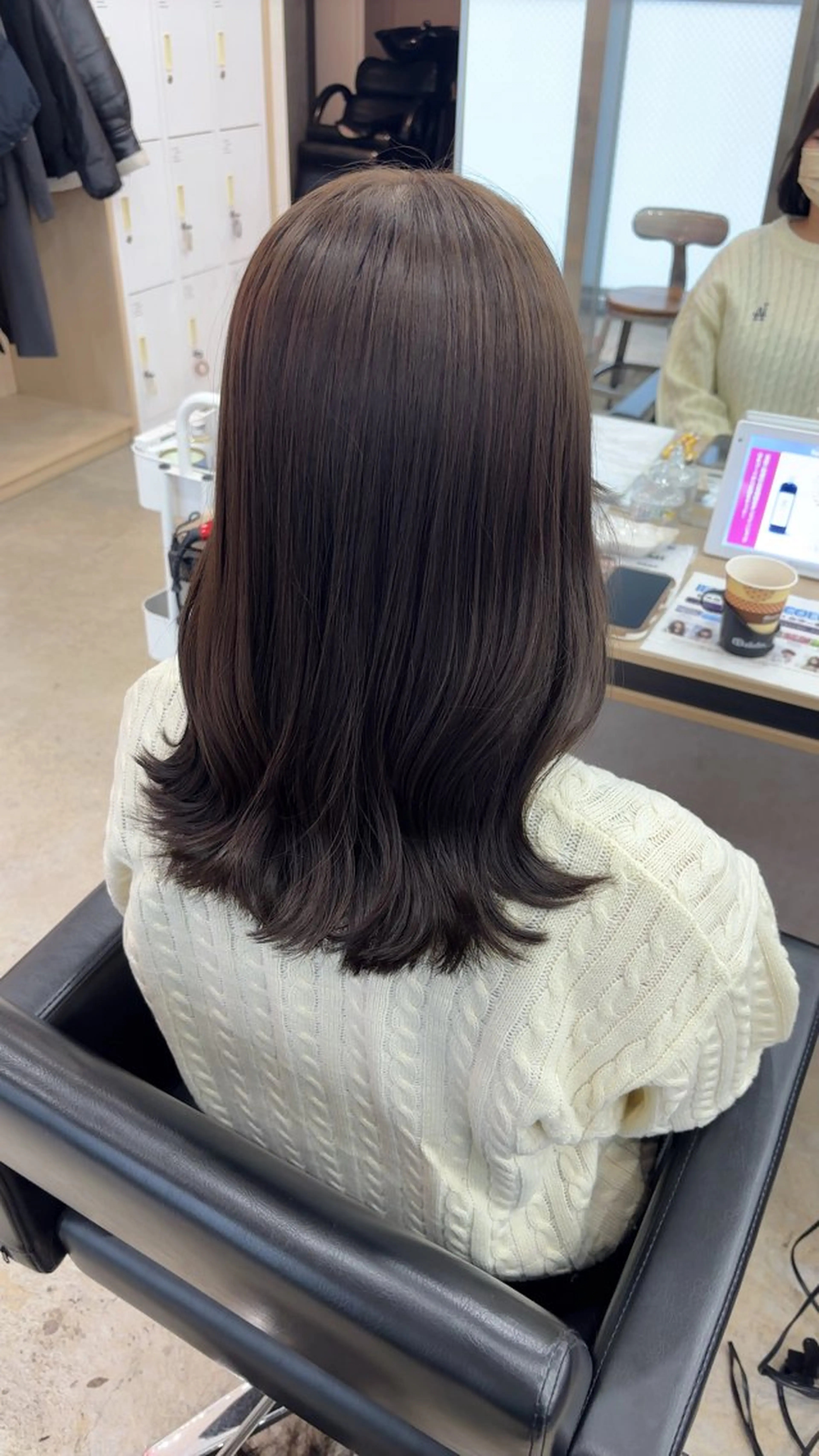 ミディアム カラー カット ヘアカラー トリートメント 🪽髪質改善ストレー ト🤍美羽🤍のヘアスタイル