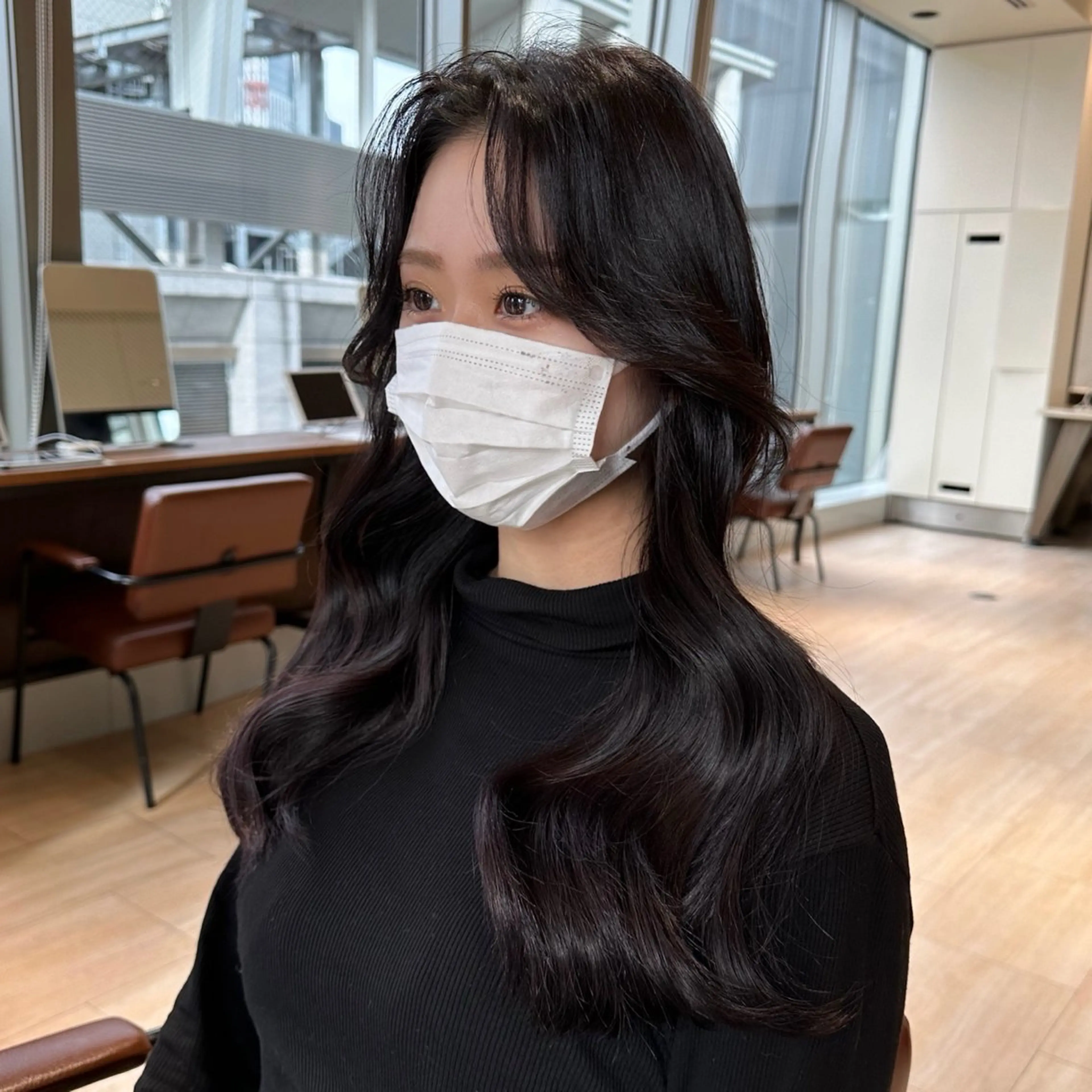 ロング カラー レイヤー/顔周り /透明感🩶高橋大のヘアスタイル