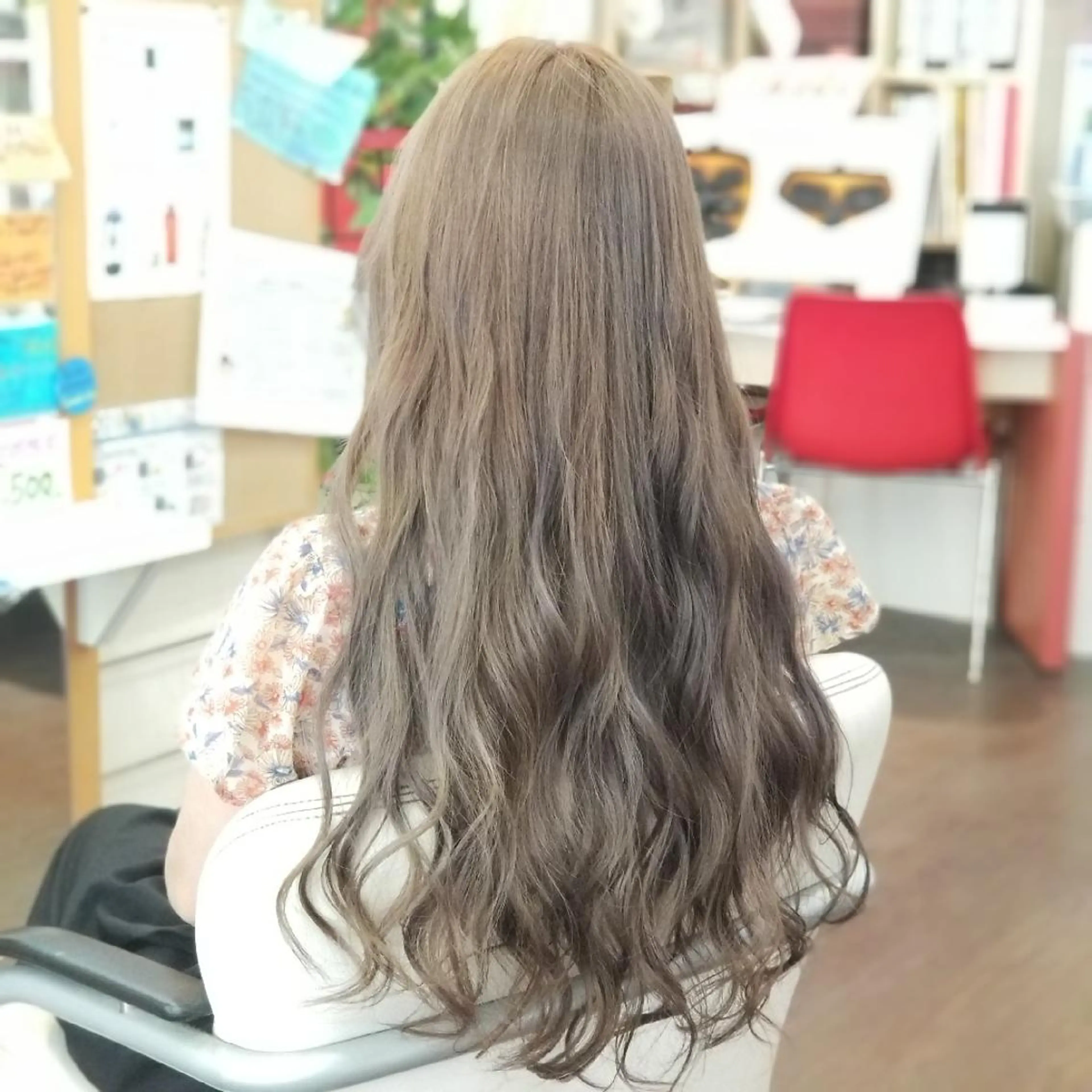 ミディアム カラー ヘアカラー トリートメント 植田 修平/エクステ /髪質改善カラーのヘアスタイル