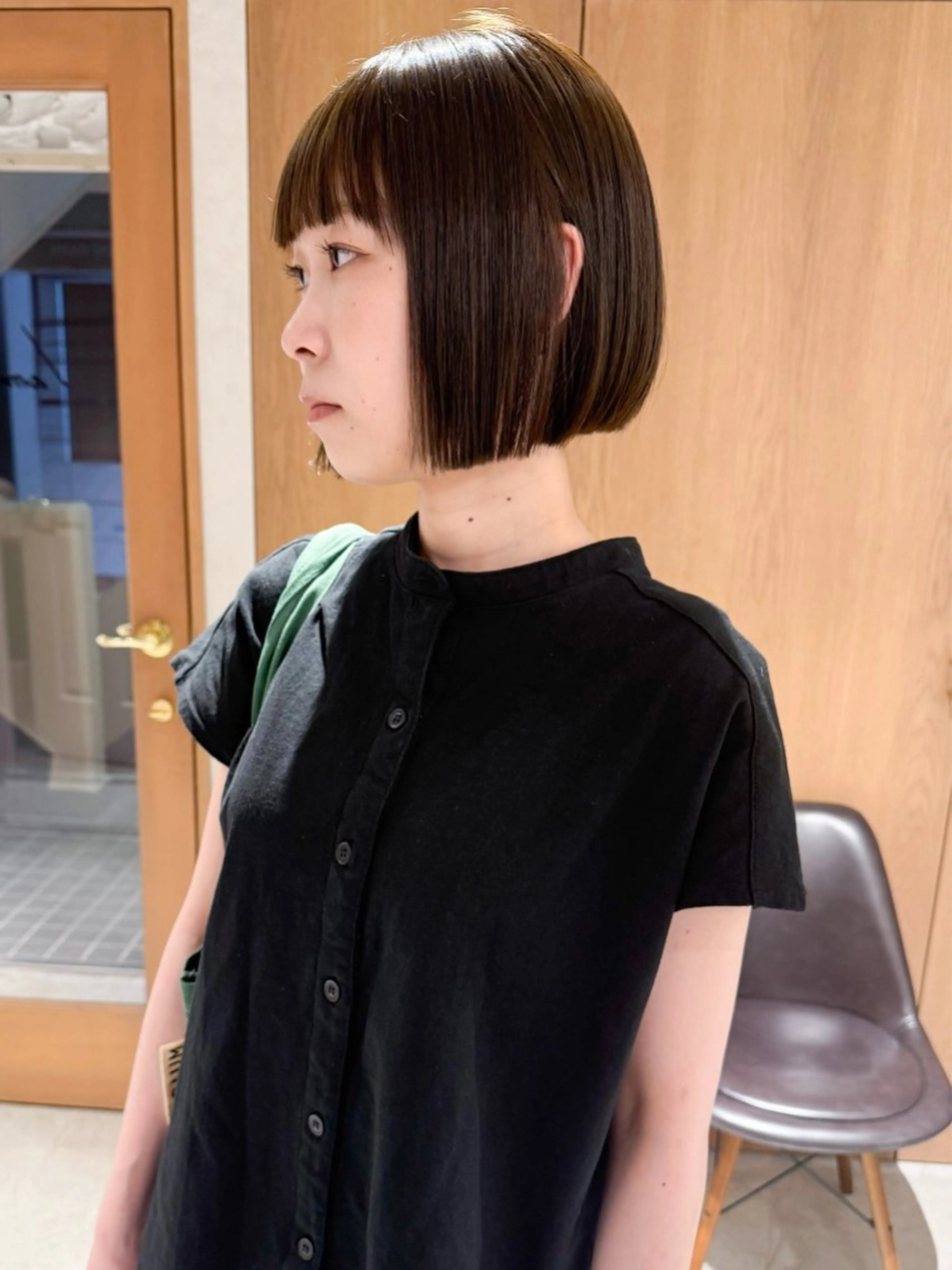 ショート カラー カット ヘアカラー トリートメント 似合わせぷつっとボブ 縮毛矯正 久保田彩菜のヘアスタイル