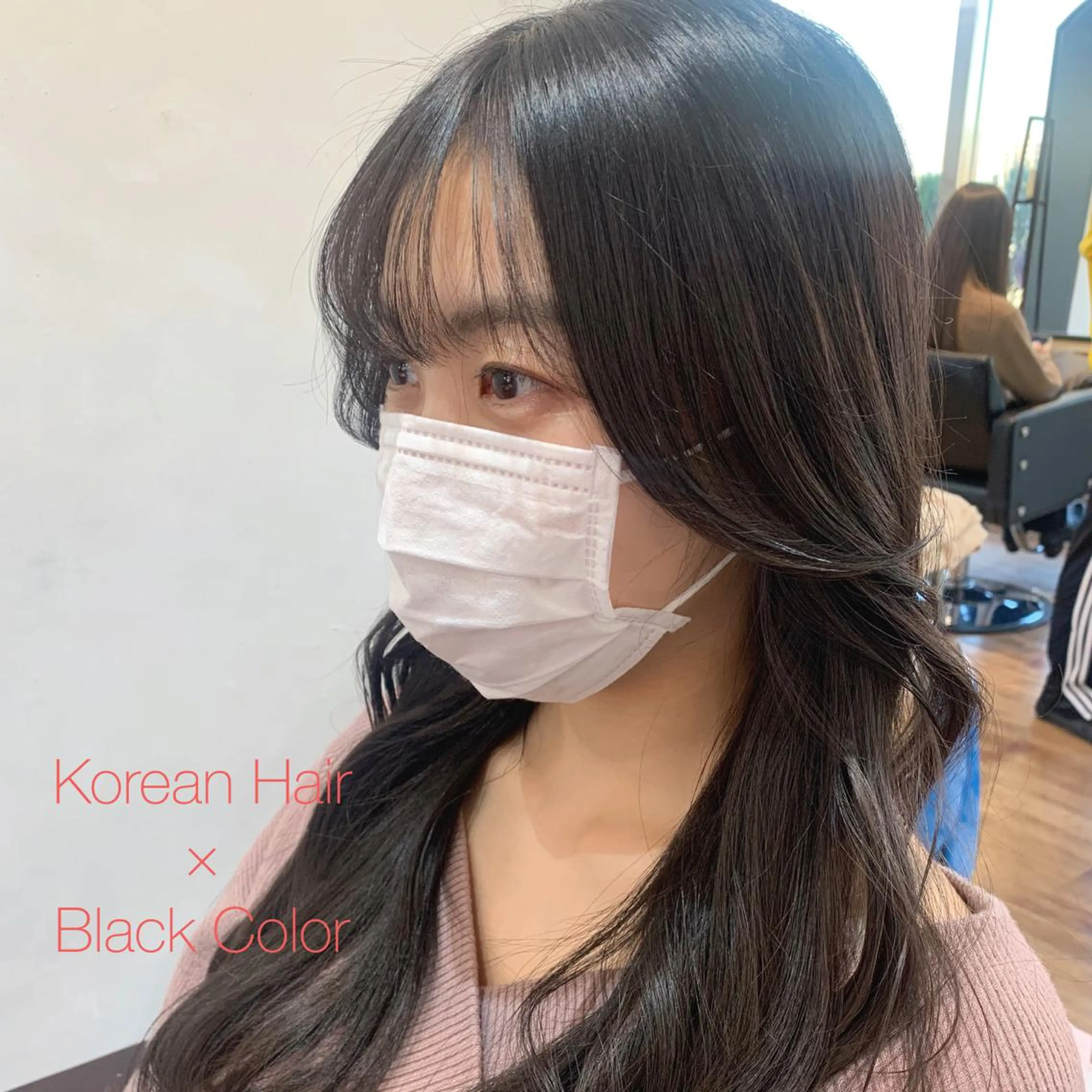 ロング カラー 顔まわりレイヤー 韓国風ヘア レイヤーカット カット ヘアカラー トリートメント 藤間 帆乃夏（とうまほのかのヘアスタイル