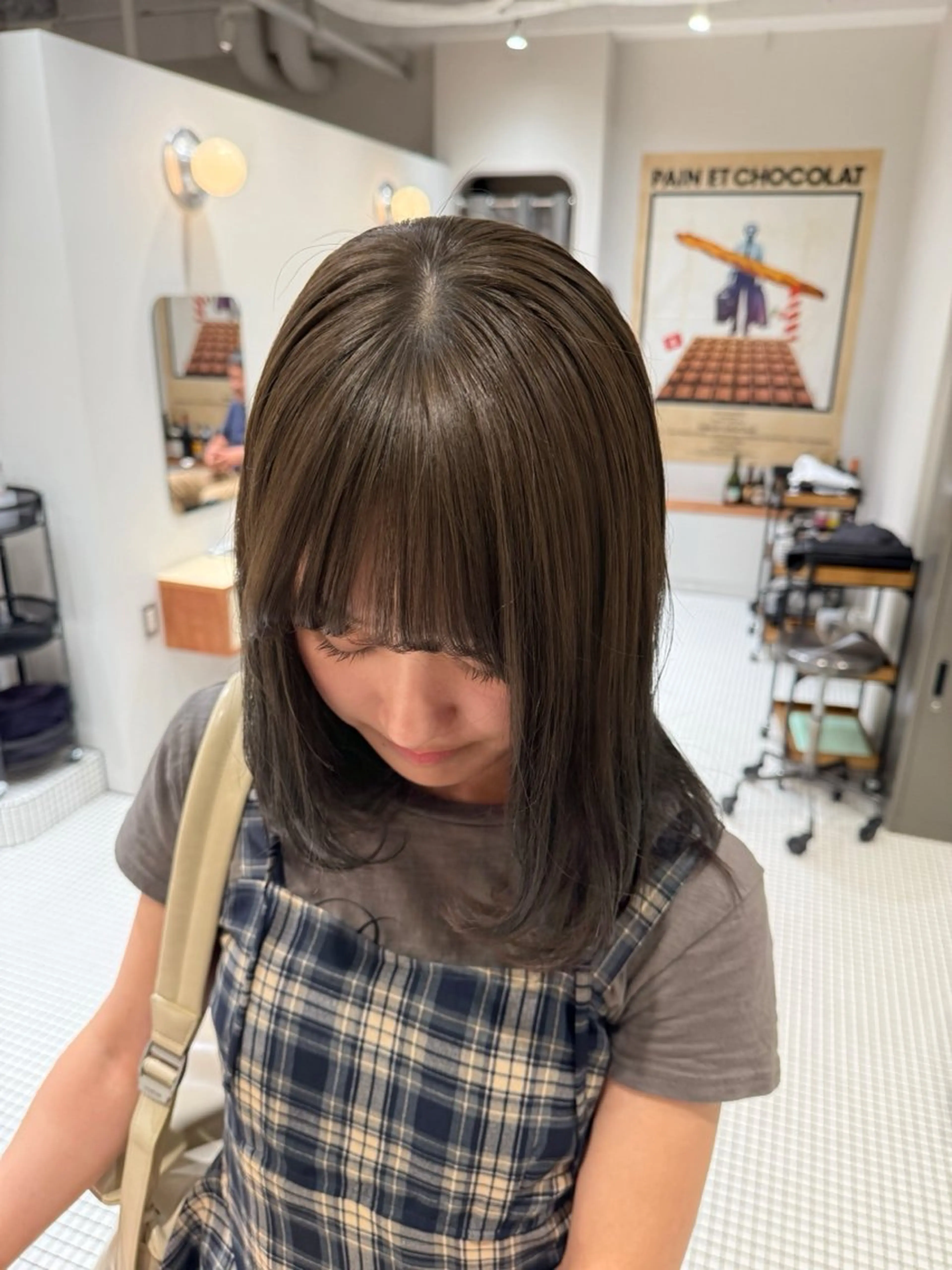 ミディアム カラー カット ヘアカラー トリートメント コノカ暖色カラー/ 透明感カラーのヘアスタイル