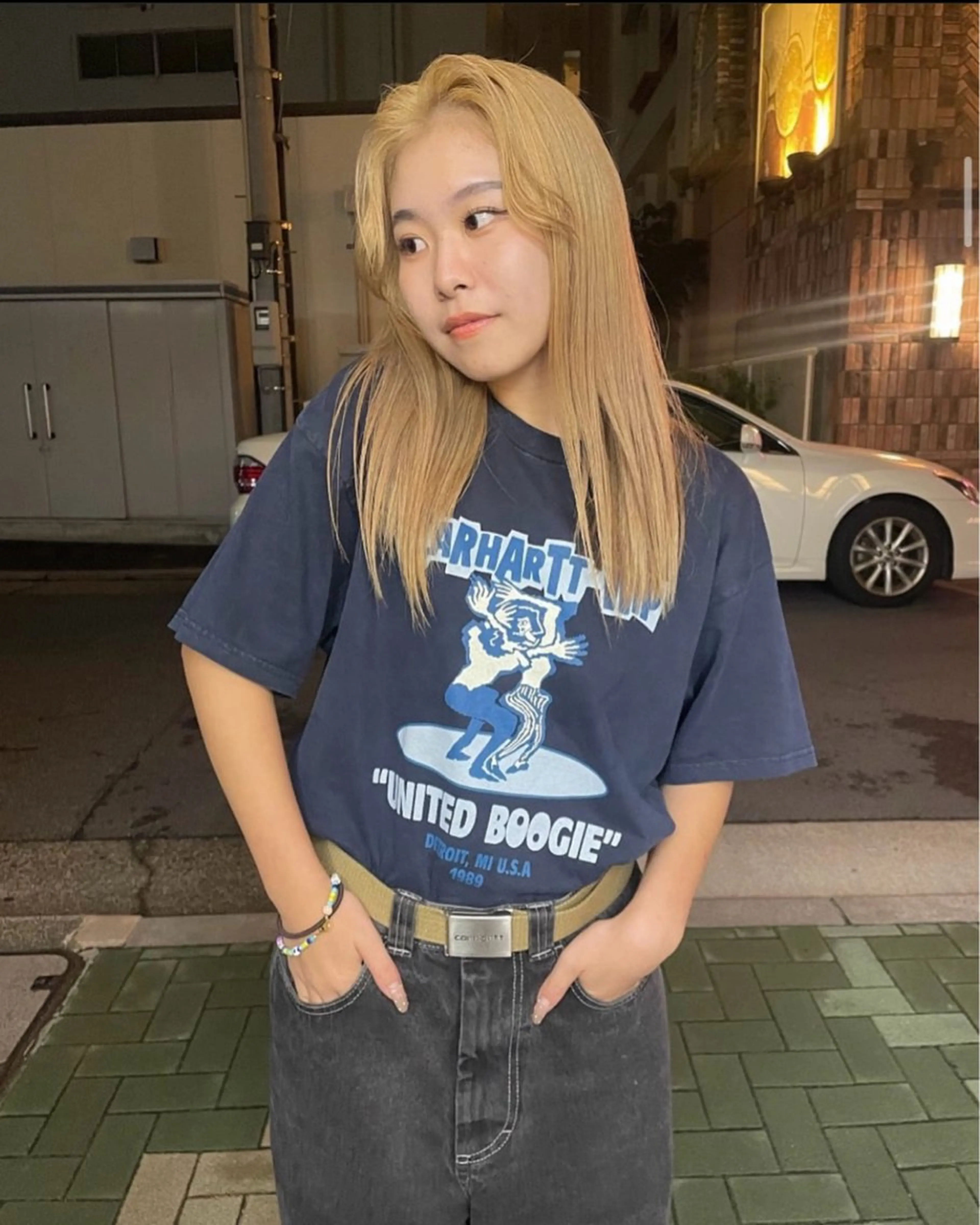 ロング カラー ヘアカラー トリートメント カットモデル/ ハイトーン/ゆうあのヘアスタイル