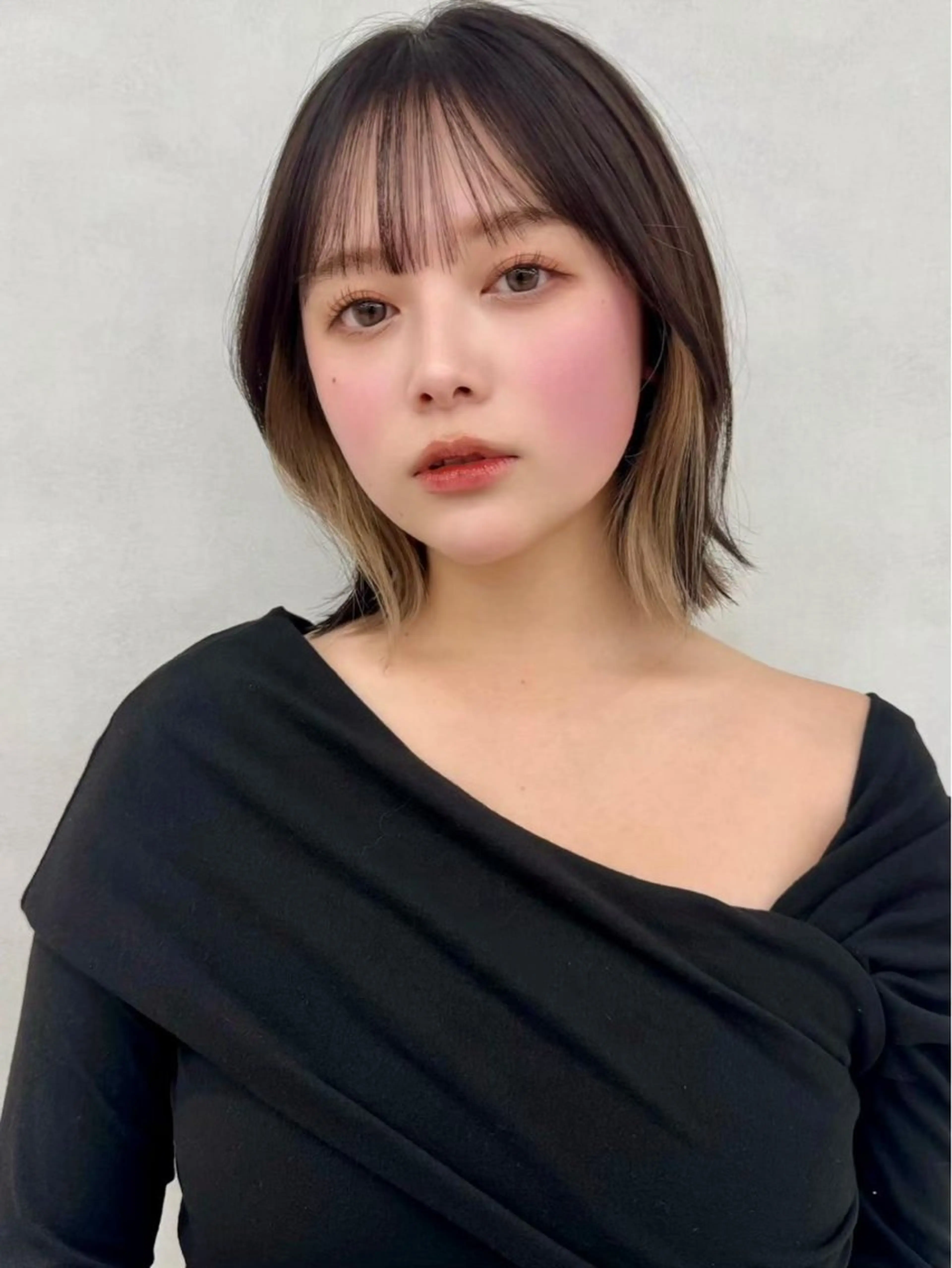 ショート カラー ヘアアレンジ 顔周りカット 韓国風ヘア レイヤーカット 小顔カット カット ヘアカラー ✨韓国レイヤー/ 透明感カラー✨冨永剛のヘアスタイル
