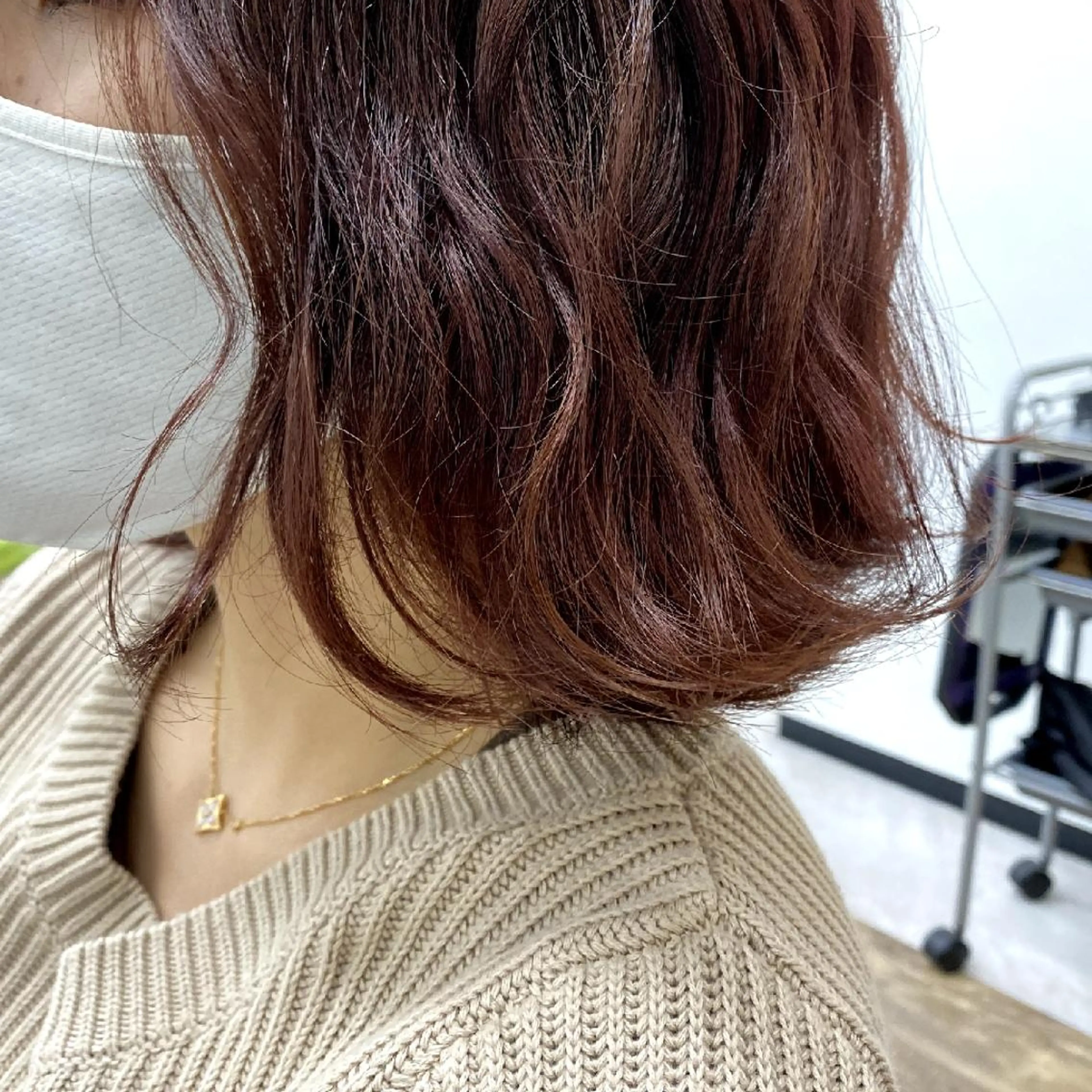 ミディアム カラー ピンクカラー 似合わせ小顔カット 🌟神谷 ヨシタカのヘアスタイル