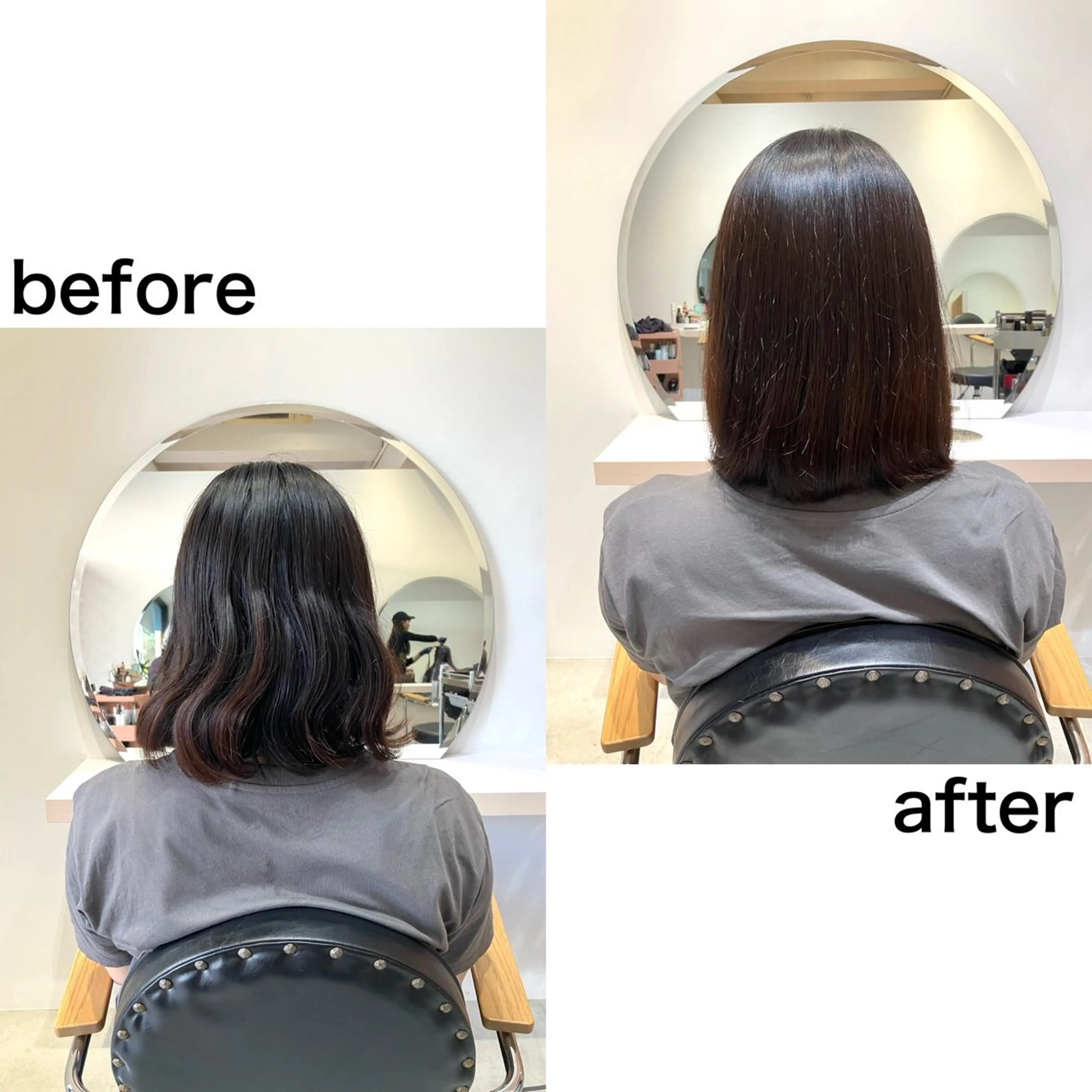 ミディアム ミディアムパーマ 髪質改善 縮毛矯正 酸性ストレート カット 縮毛矯正 川間 将彦のヘアスタイル