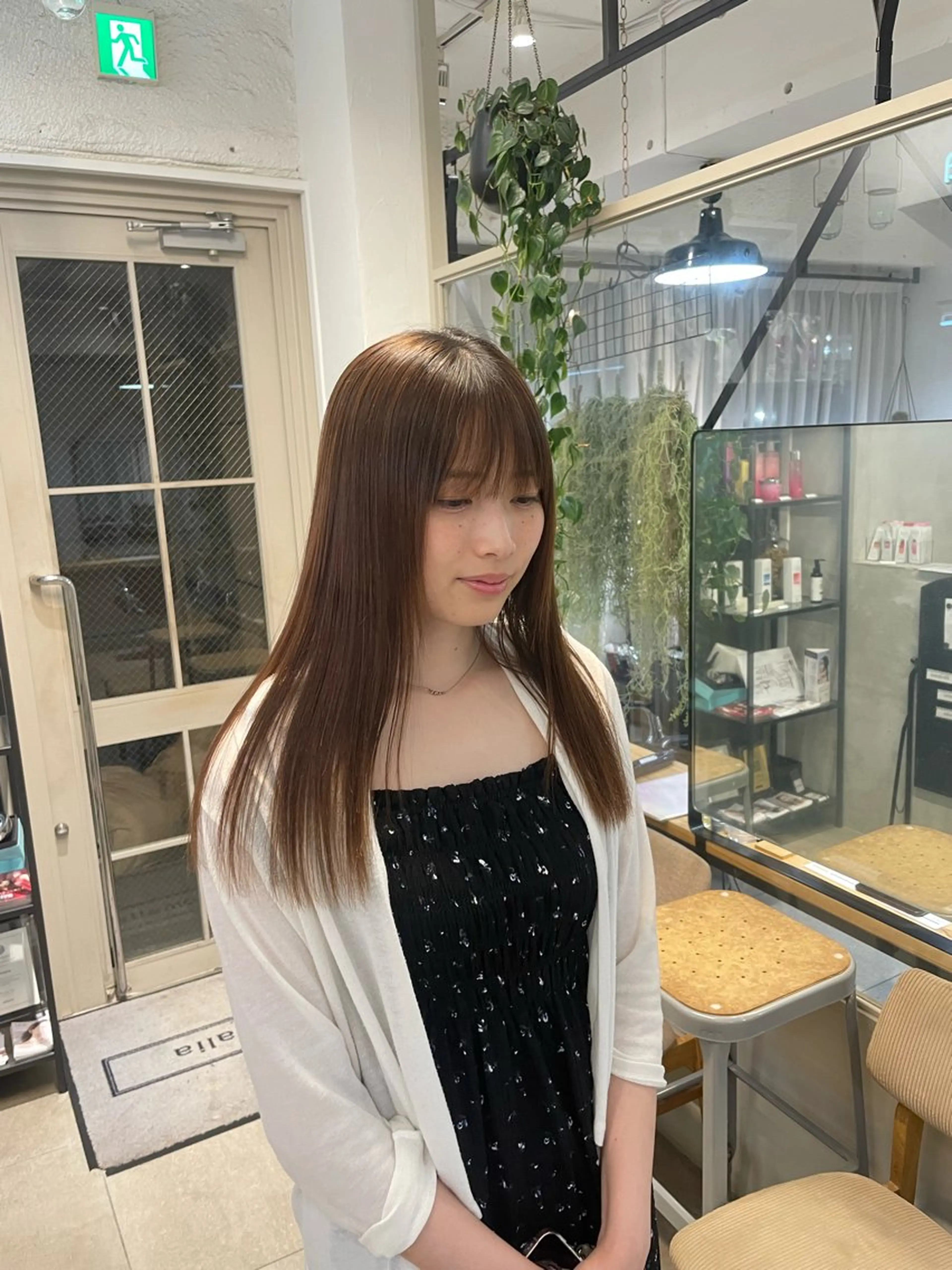 ロング 縮毛矯正 とば みゆうのヘアスタイル