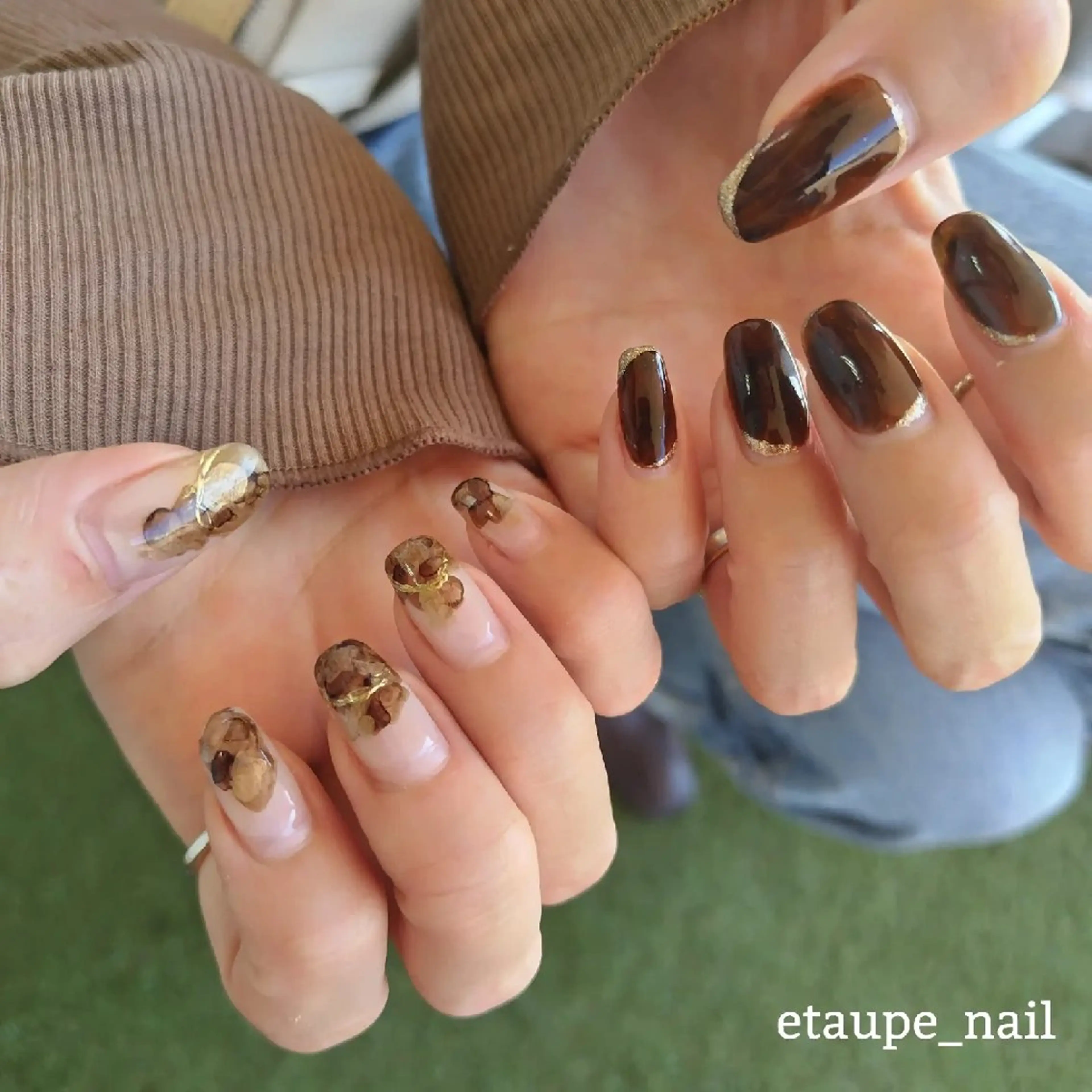 ネイル ジェルネイル グリーン etaupe nail所属・向原自宅サロン ★エトープネイルのネイルデザイン
