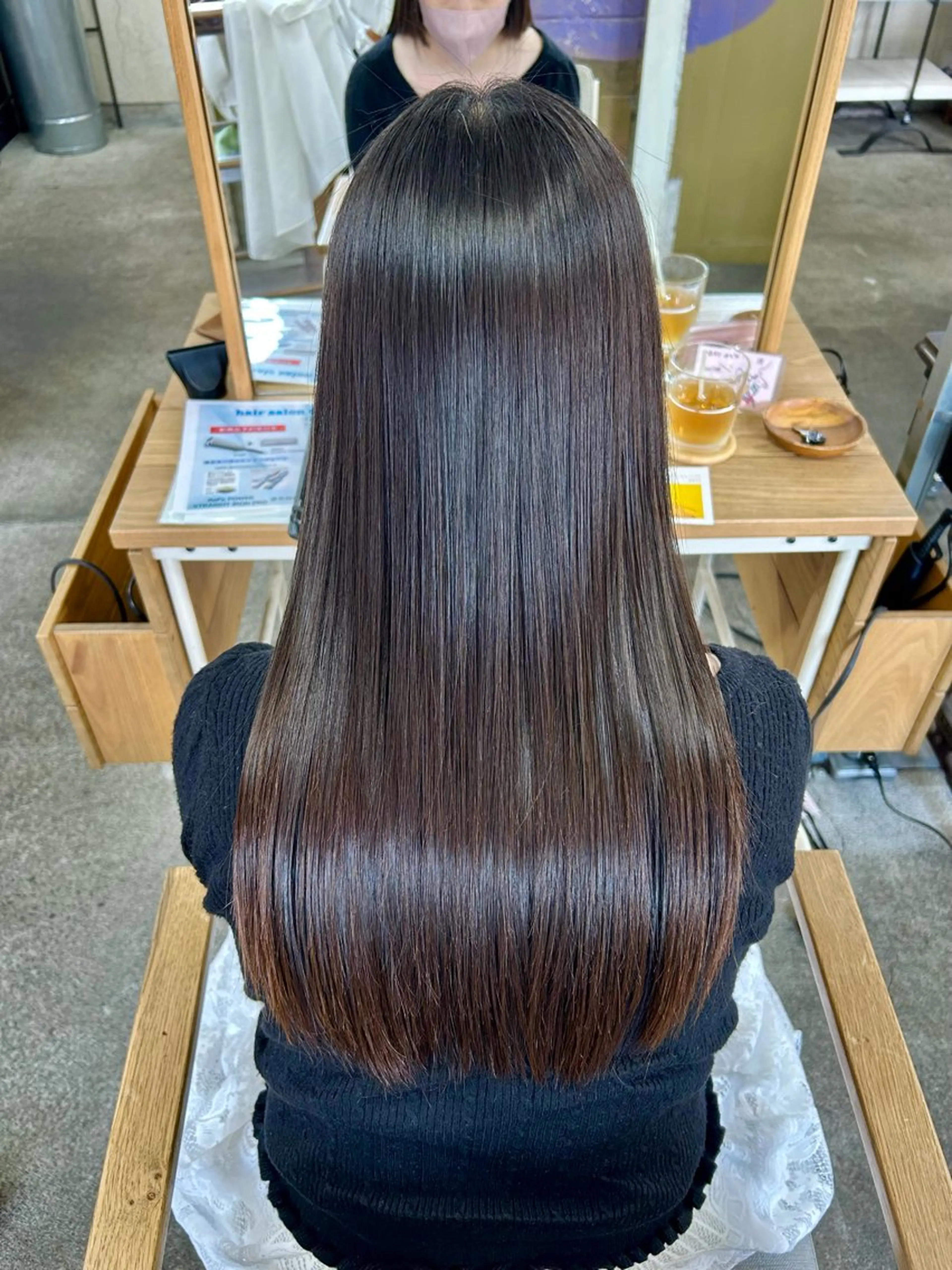 ロング カラー カット 縮毛矯正 YUIMARL なつきのヘアスタイル