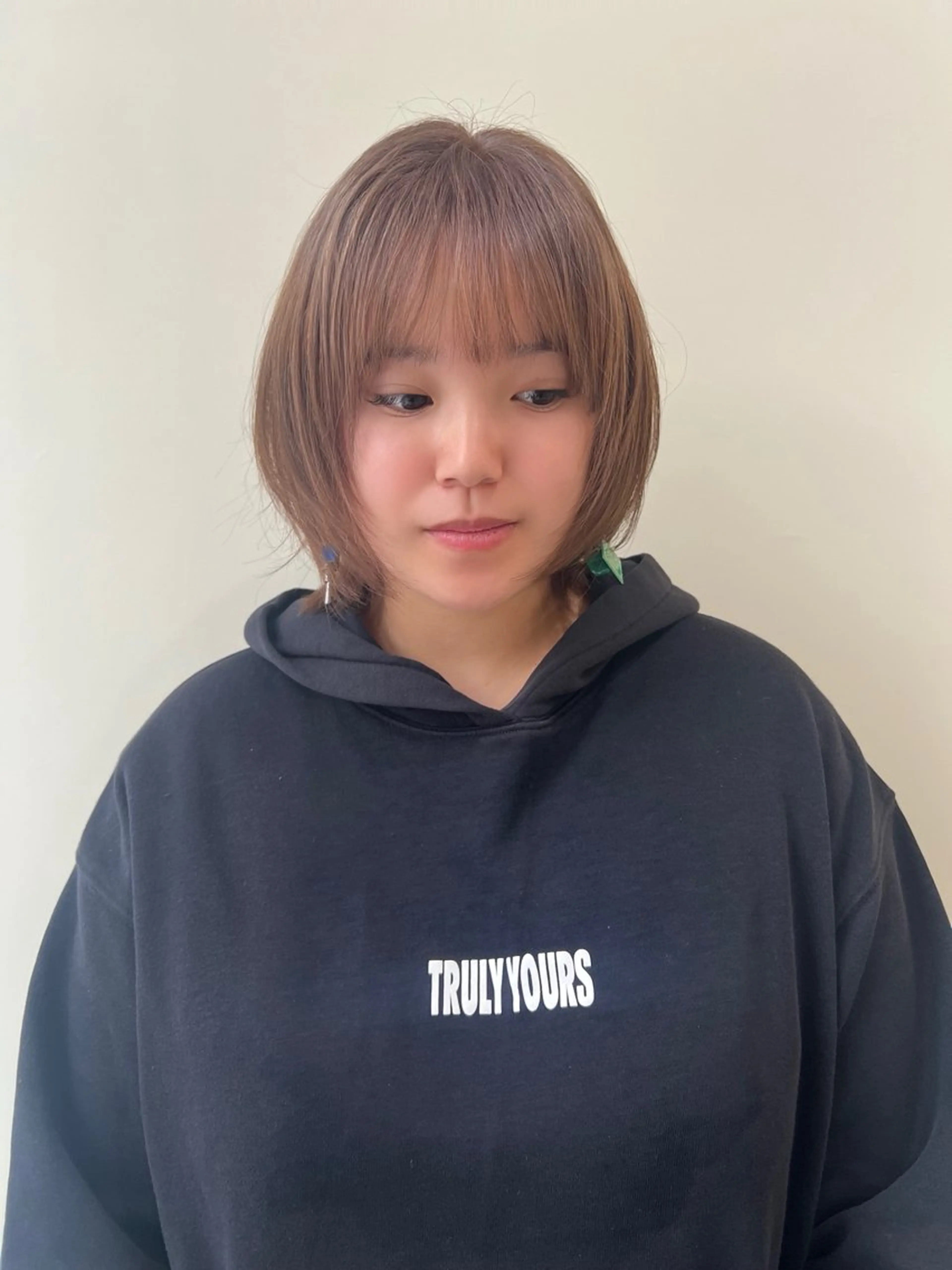 ショート カラー ヘアカラー トリートメント tomu/天神大名/ ブリーチなし艶カラーのヘアスタイル