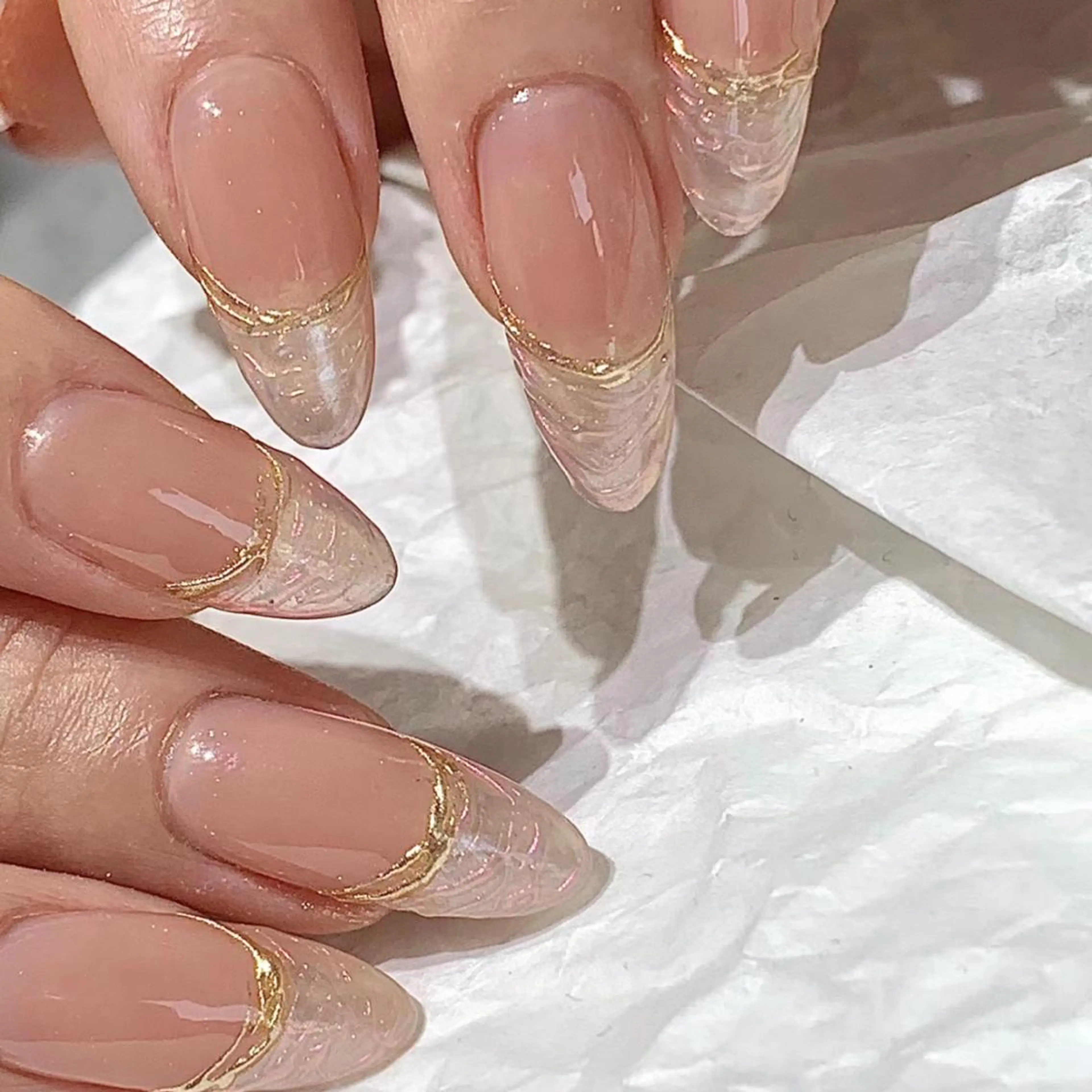 ネイル フレンチネイル ミラーネイル Trend Nail シルフのネイルデザイン
