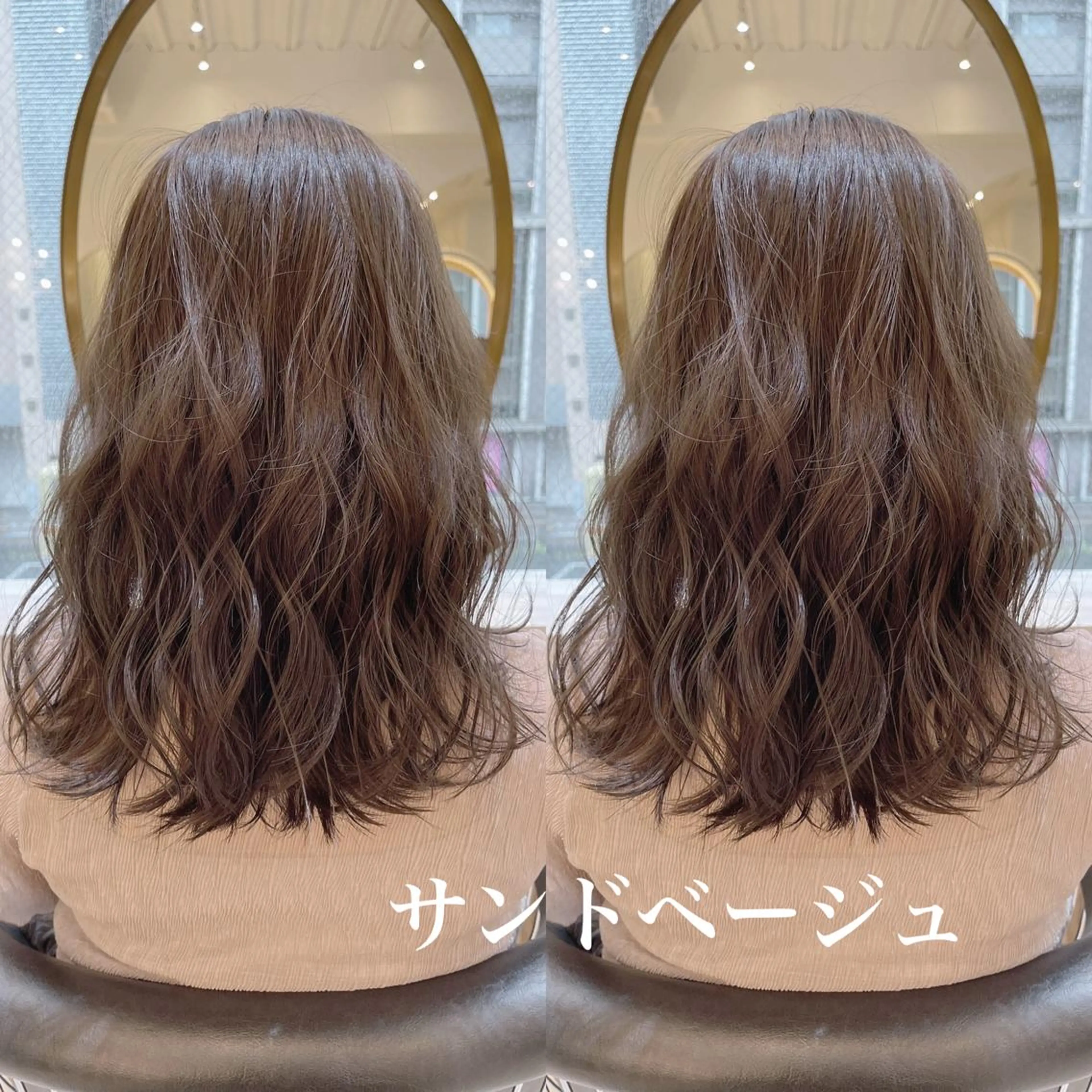 セミロング カラー ベージュカラー youres  hair所属・佐々木 裕一のヘアスタイル