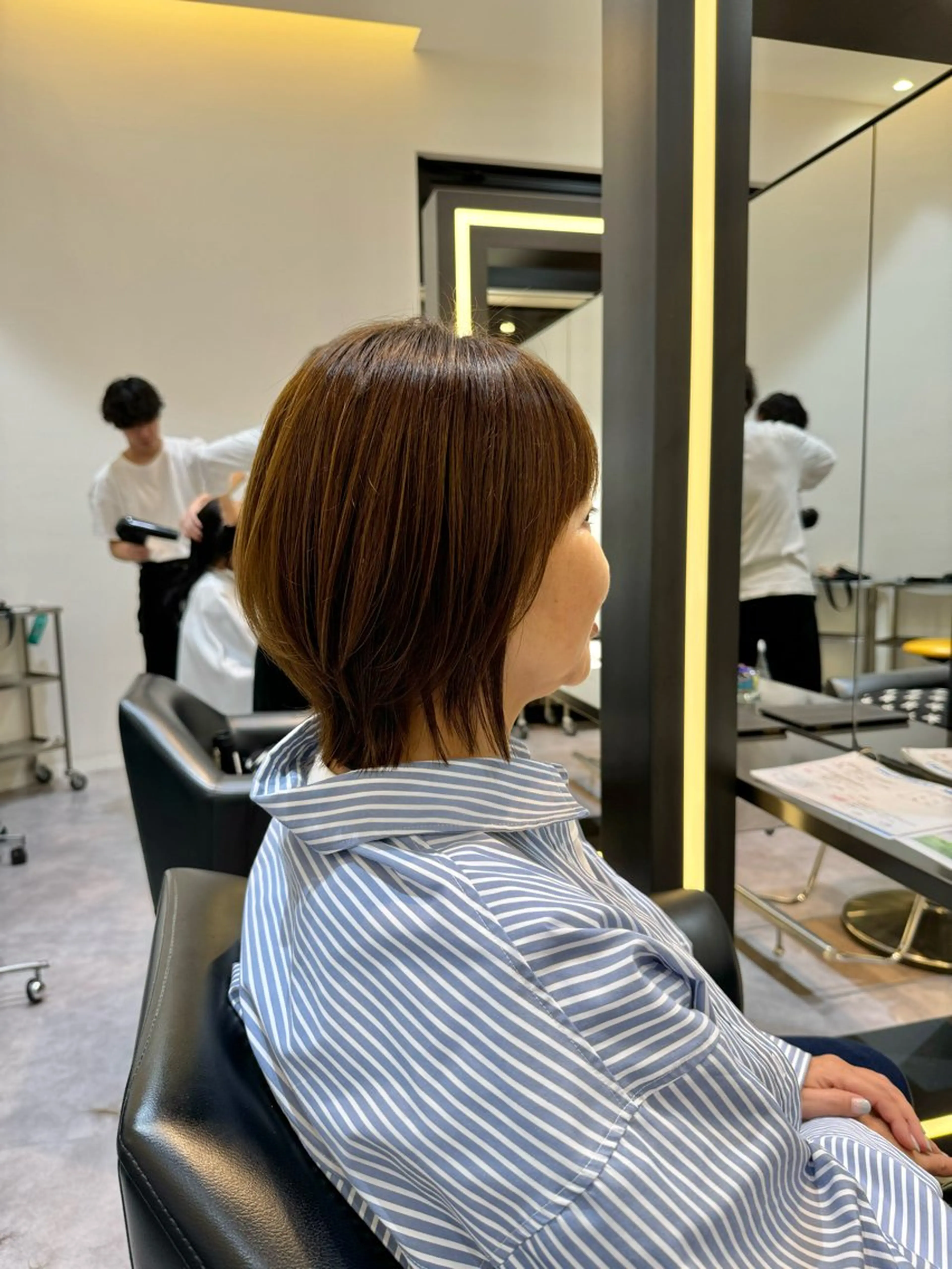 ミディアム ボブ くびれヘア 明井 准弥のヘアスタイル