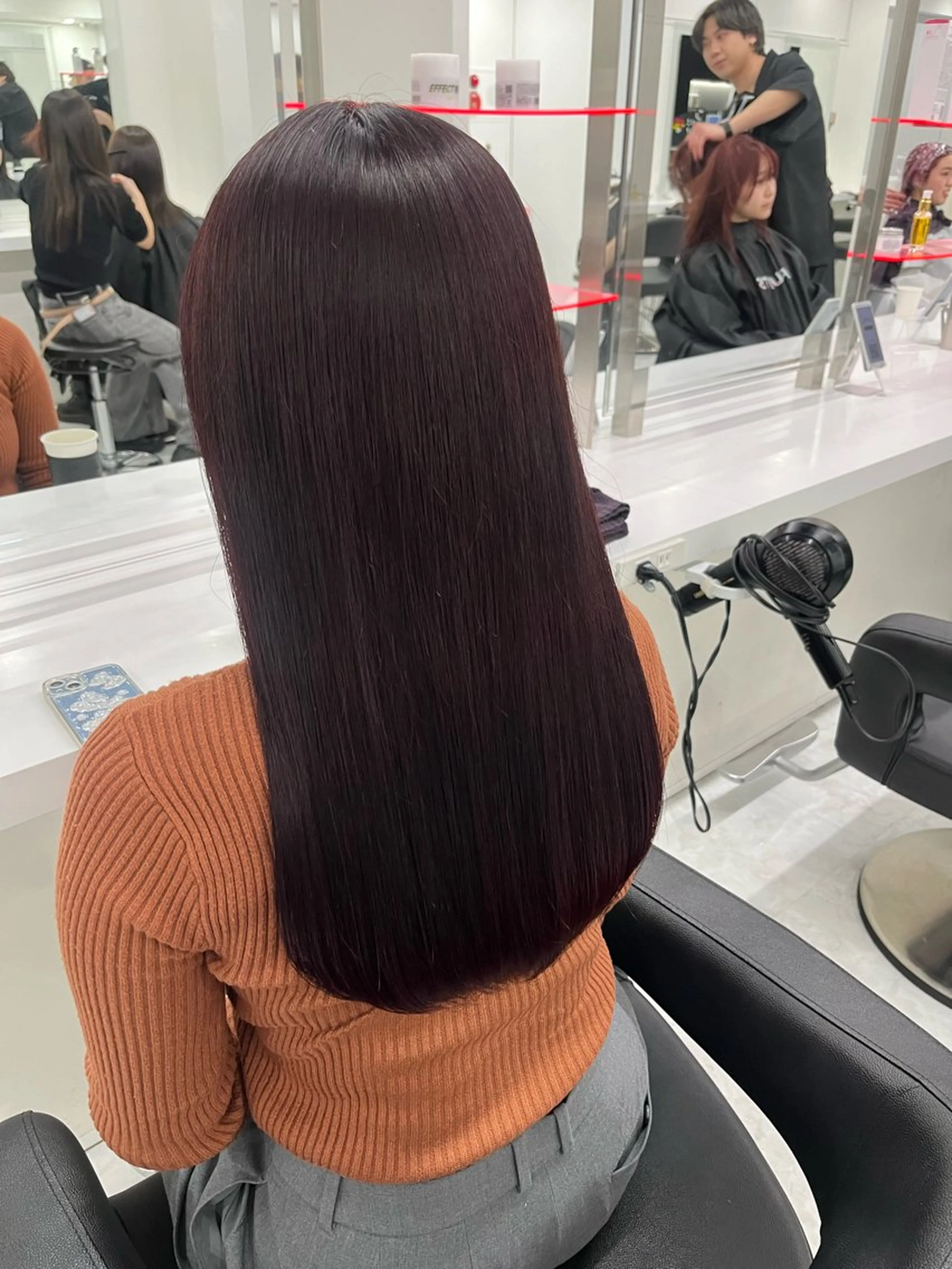 ロング 髪質改善 トリートメント ヘアカラー トリートメント ヘアセット お洒落暖色 🍒AOI🍒のヘアスタイル