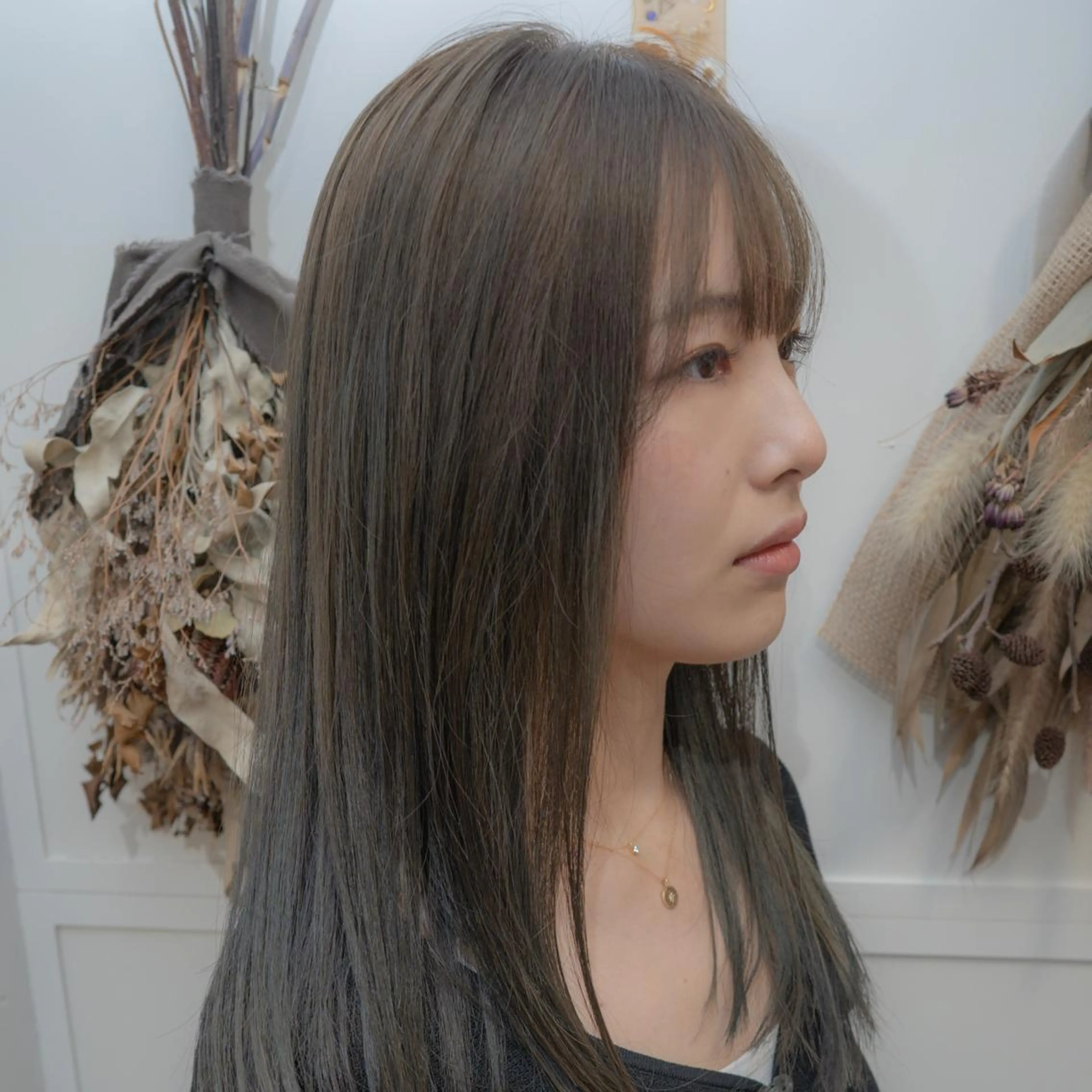 ミディアム 縮毛矯正 SALOWIN 神戸三宮店所属・【三宮/ブリーチ なしカラー】高田祐也のヘアスタイル