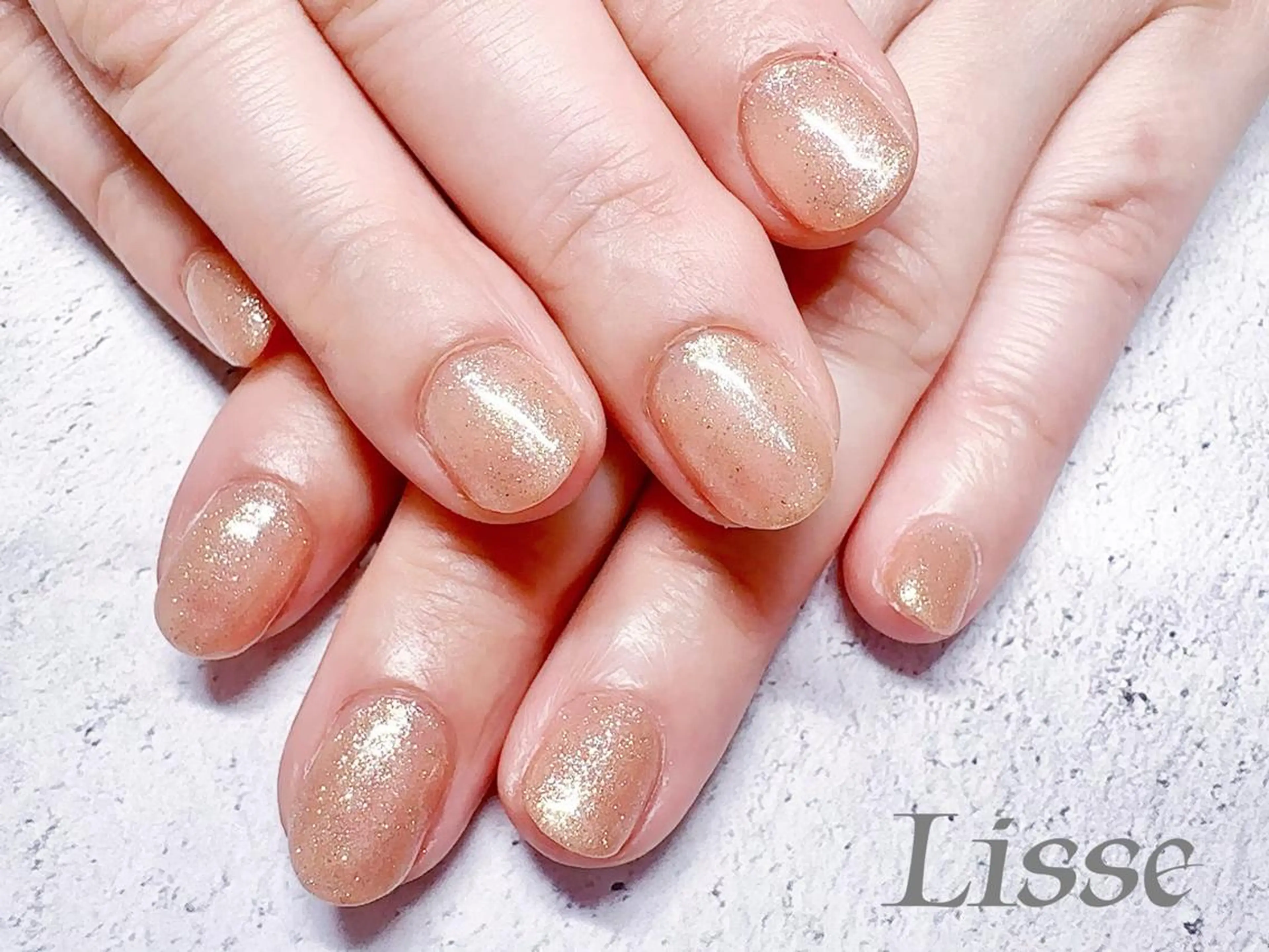 ネイル ラメ(グリッター) ワンカラーネイル リセ銀座 Akuのネイルデザイン