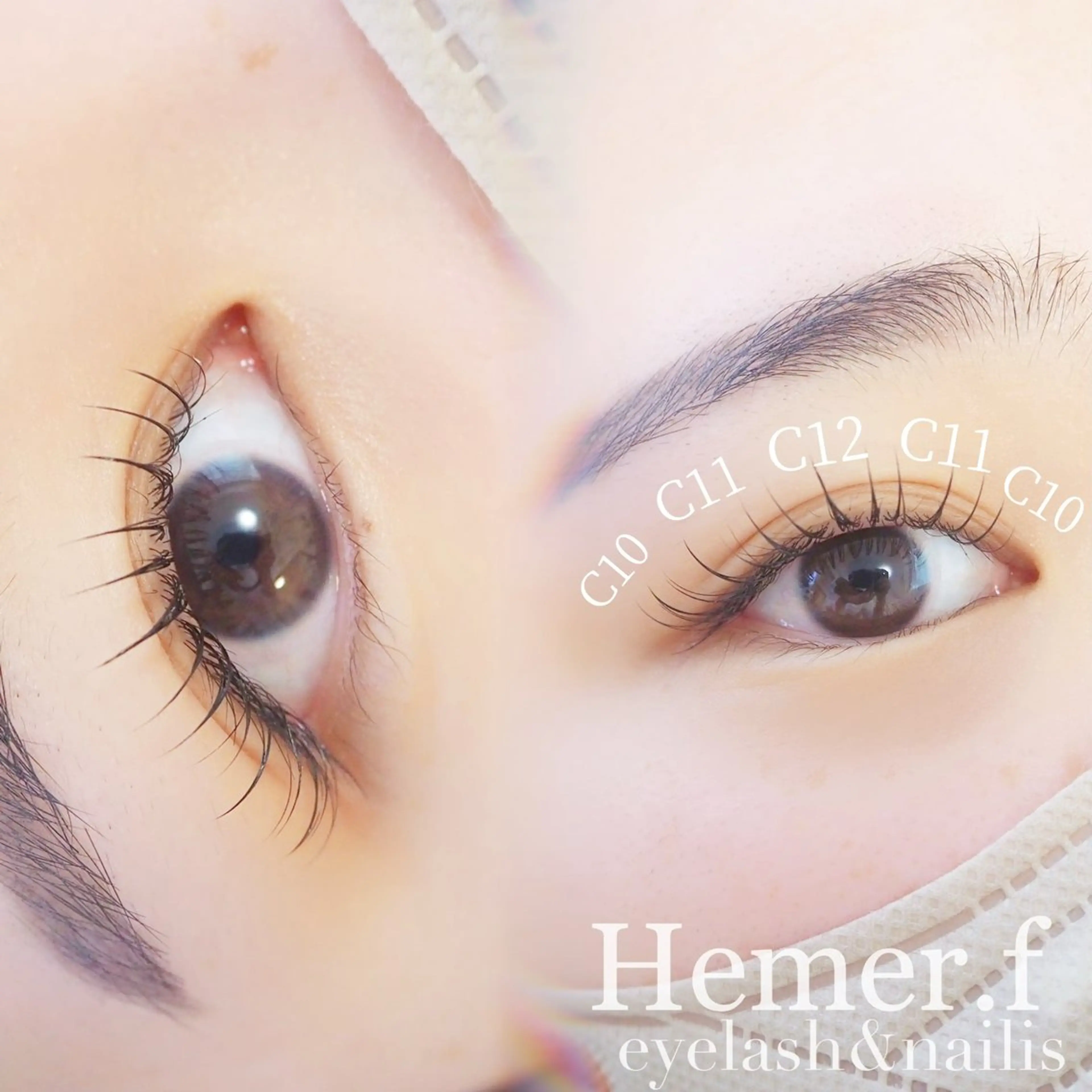 マツエク・マツパ Hemer.f hitomiのマツエク・マツパデザイン