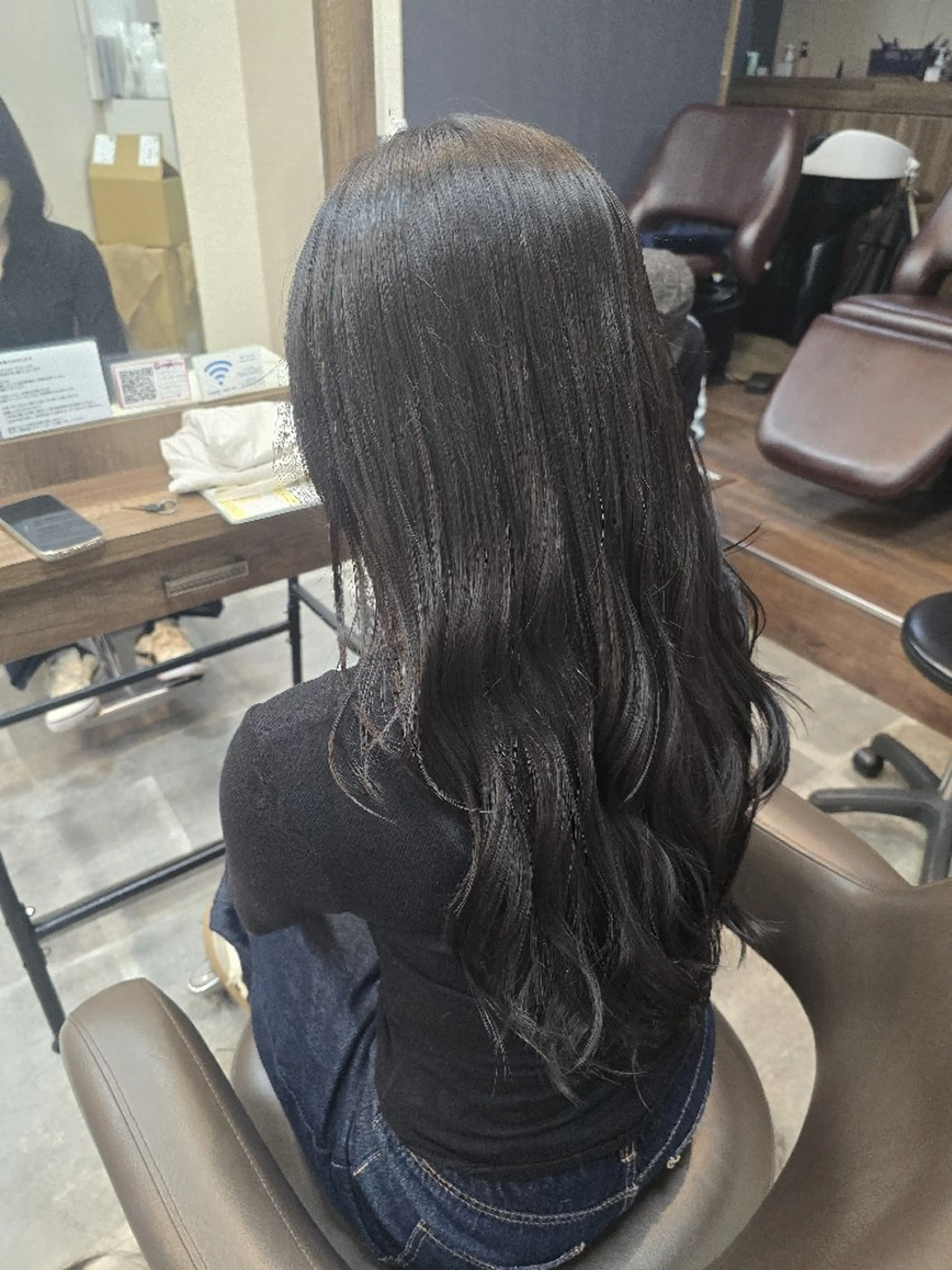 ロング ハイライト 髪質改善 レイヤーカット トリートメント カット ヘアセット 石川 ジェウンのヘアスタイル