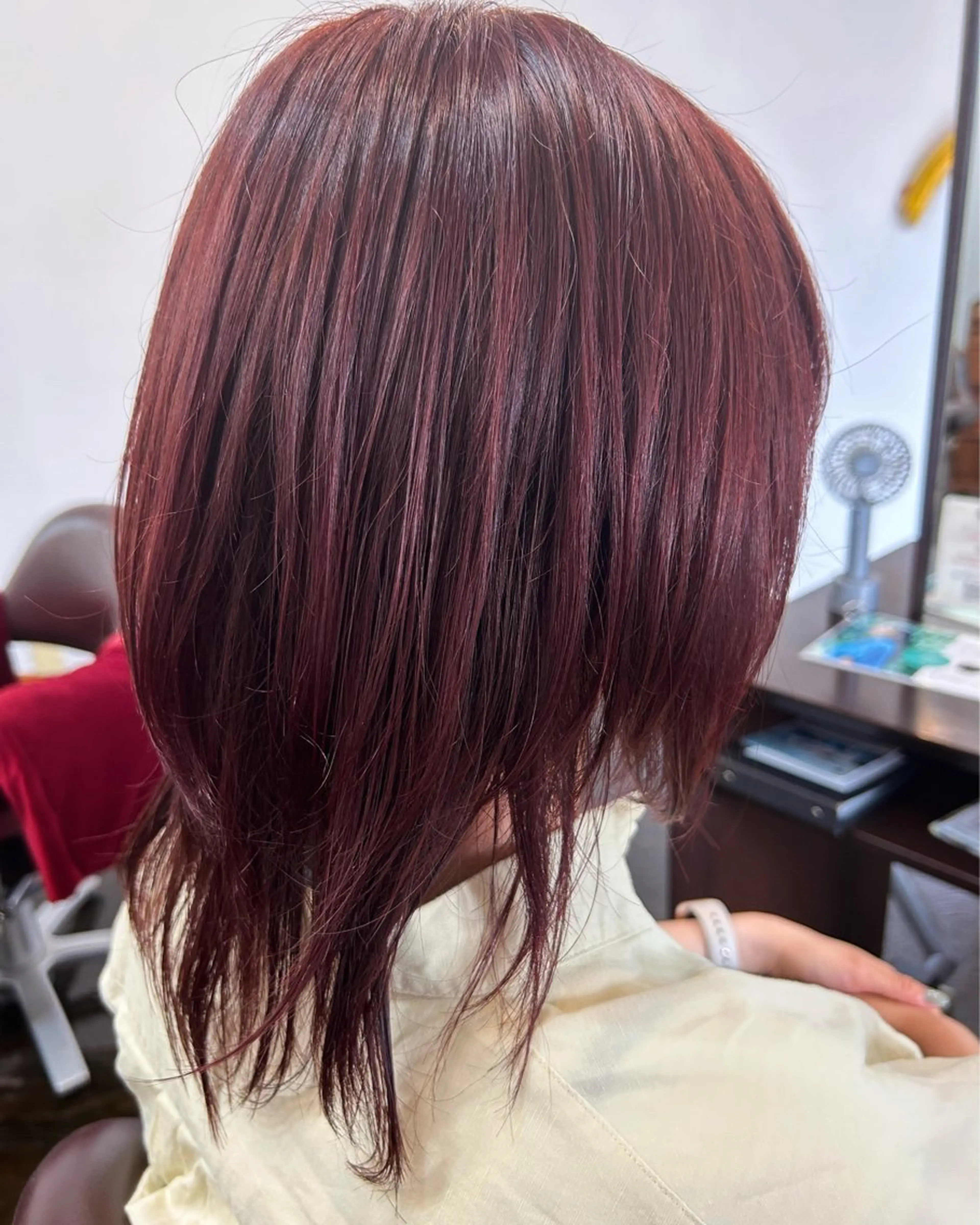 カラー カシス 坂本 瑞季のヘアスタイル