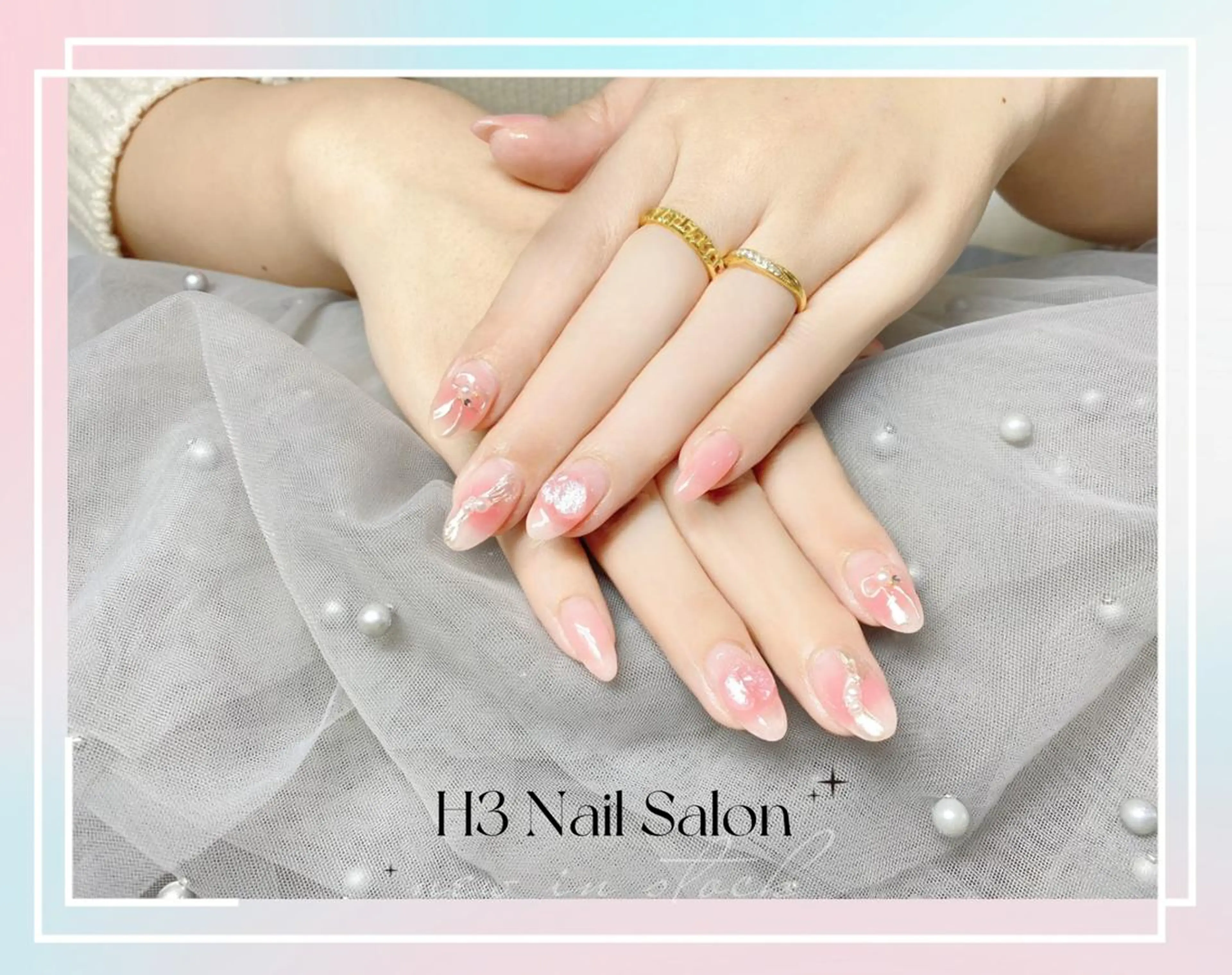 ミディアム Dione Nail 長さだし モデル募集のネイルデザイン