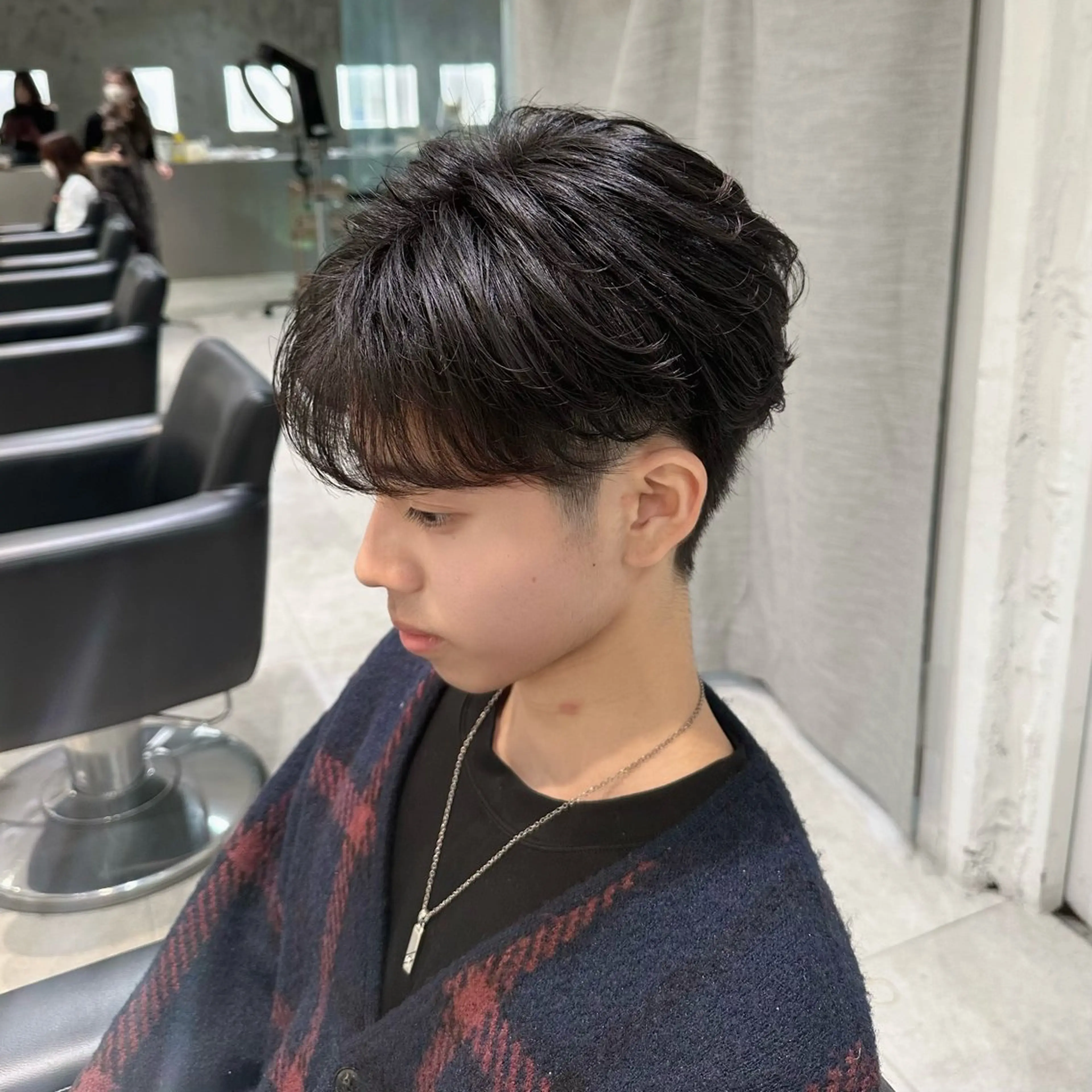 フェザーパーマ🪶【シャンプー、スタイリング付き✨】カットパーマモデルの写真