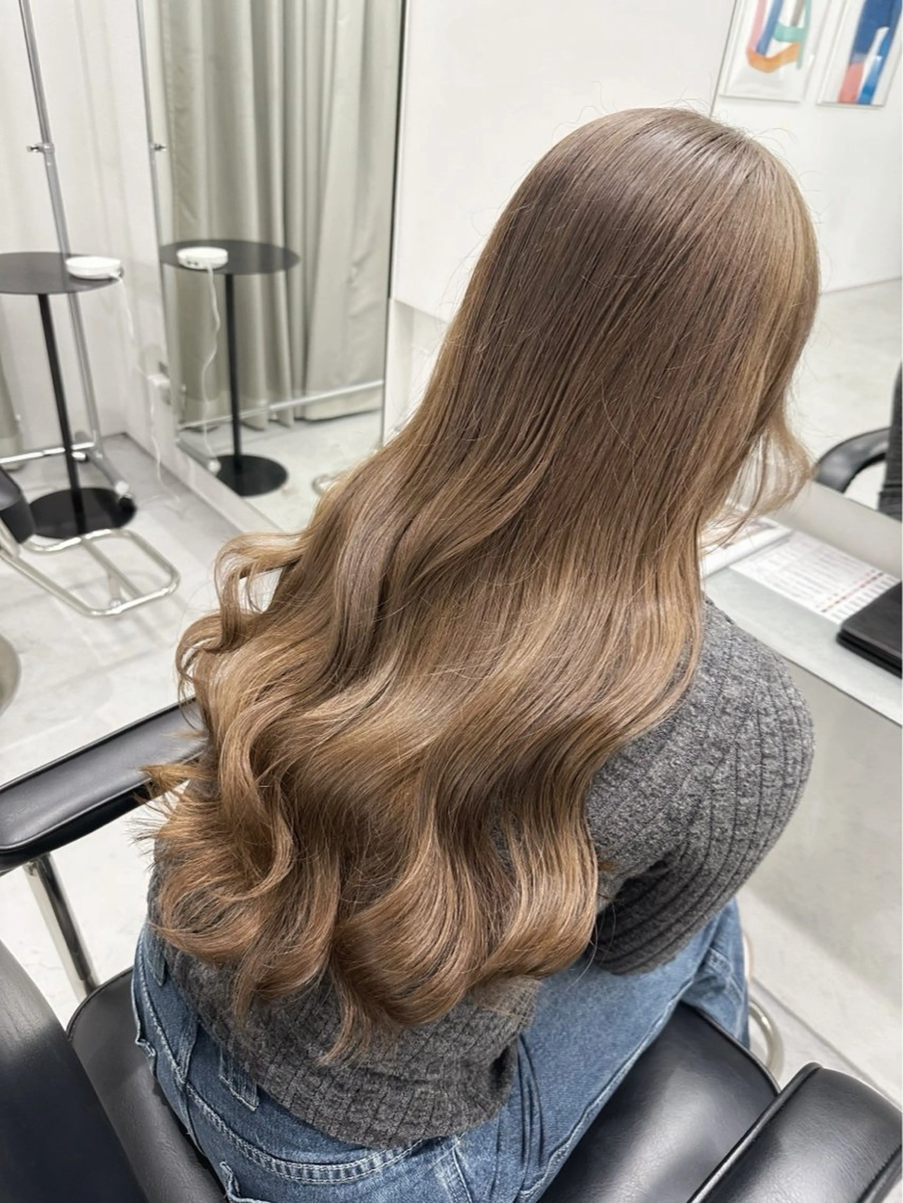 ロング カット ヘアカラー トリートメント ベージュカラー🕊️ 新潟駅/谷口大海のヘアスタイル