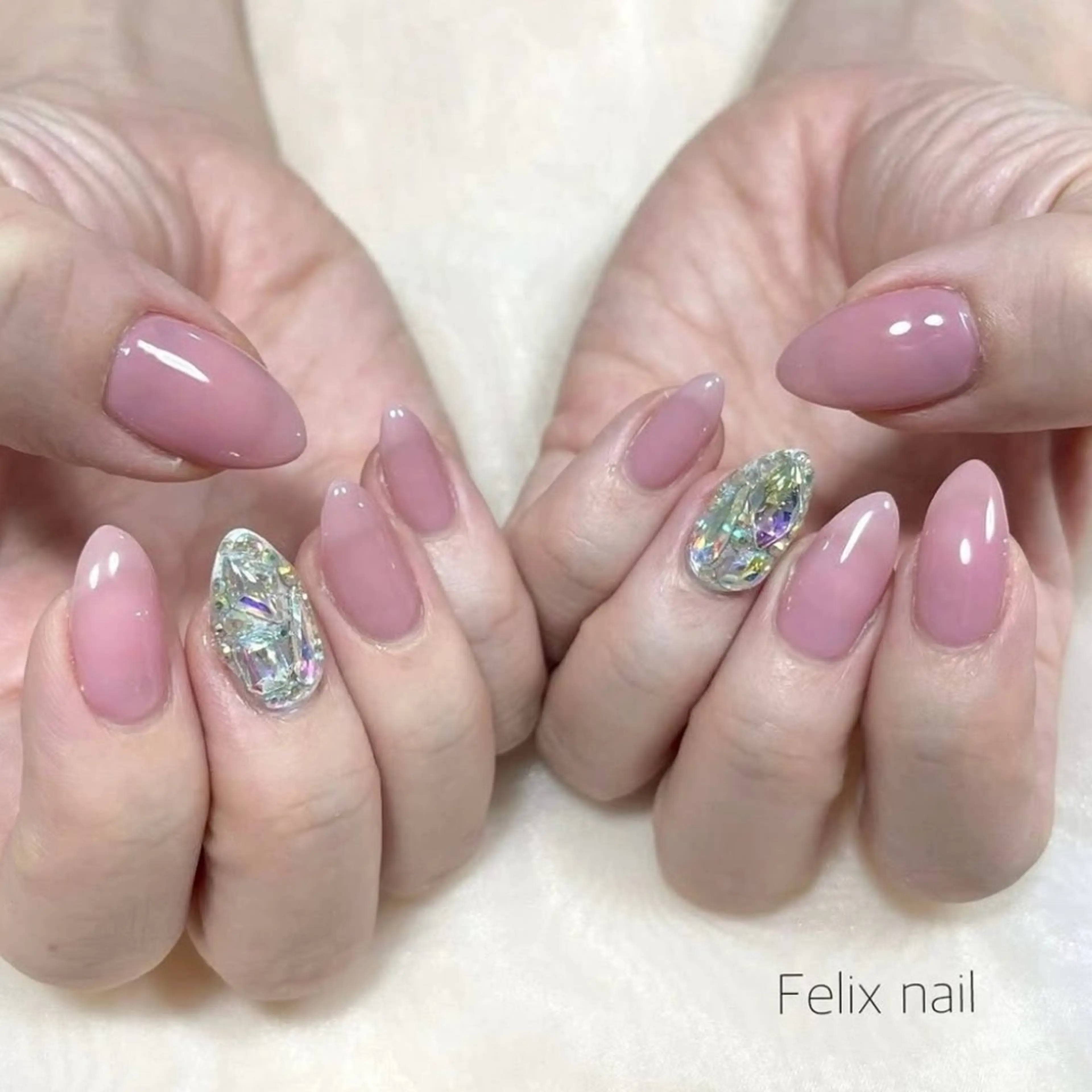ネイル ハンドネイル フェリックスネイル 大人綺麗/トレンドのネイルデザイン