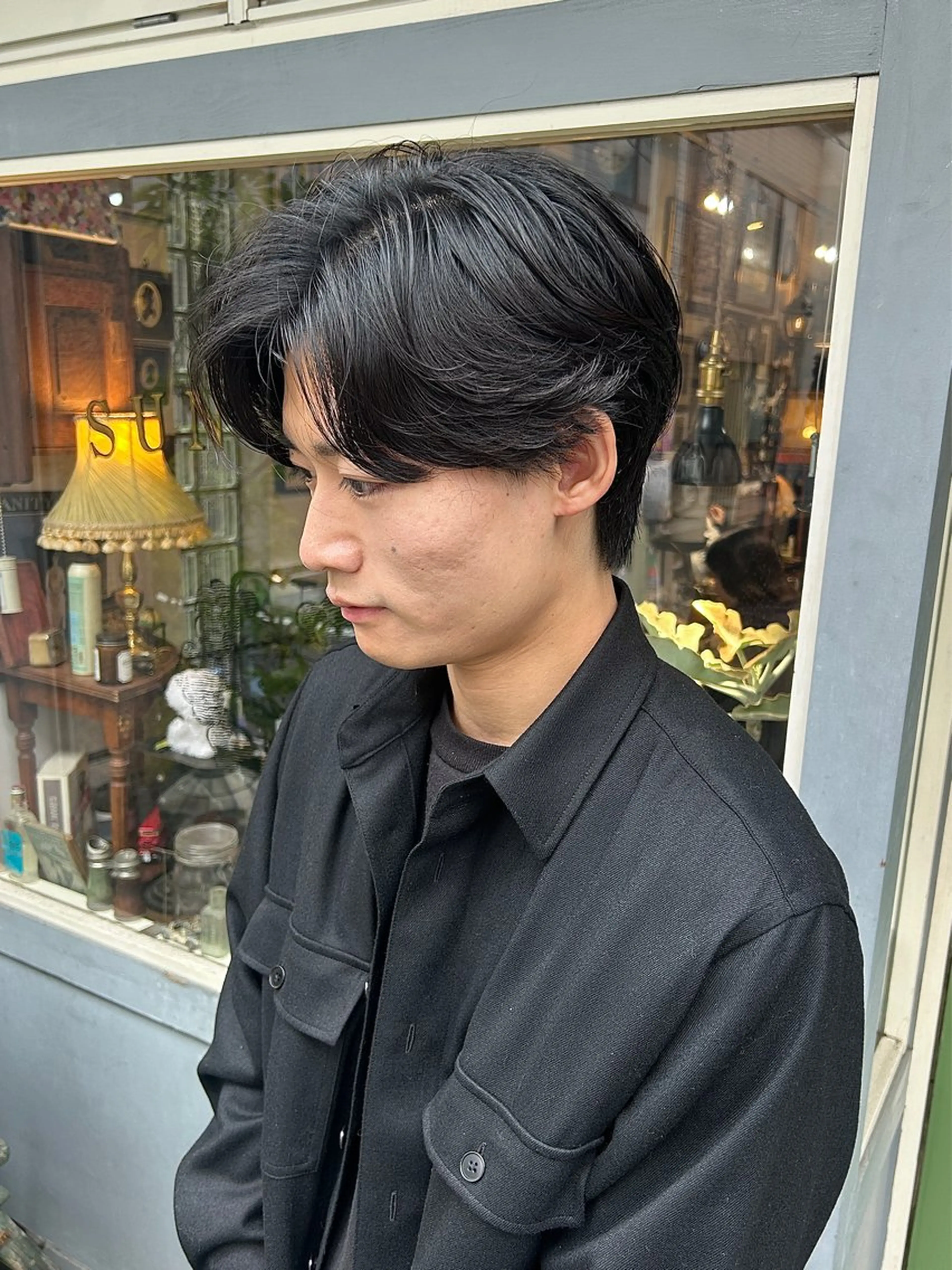 ショート パーマ メンズ カット パーマ 清水千優/パーマ/透 明感カラー/メンズのヘアスタイル