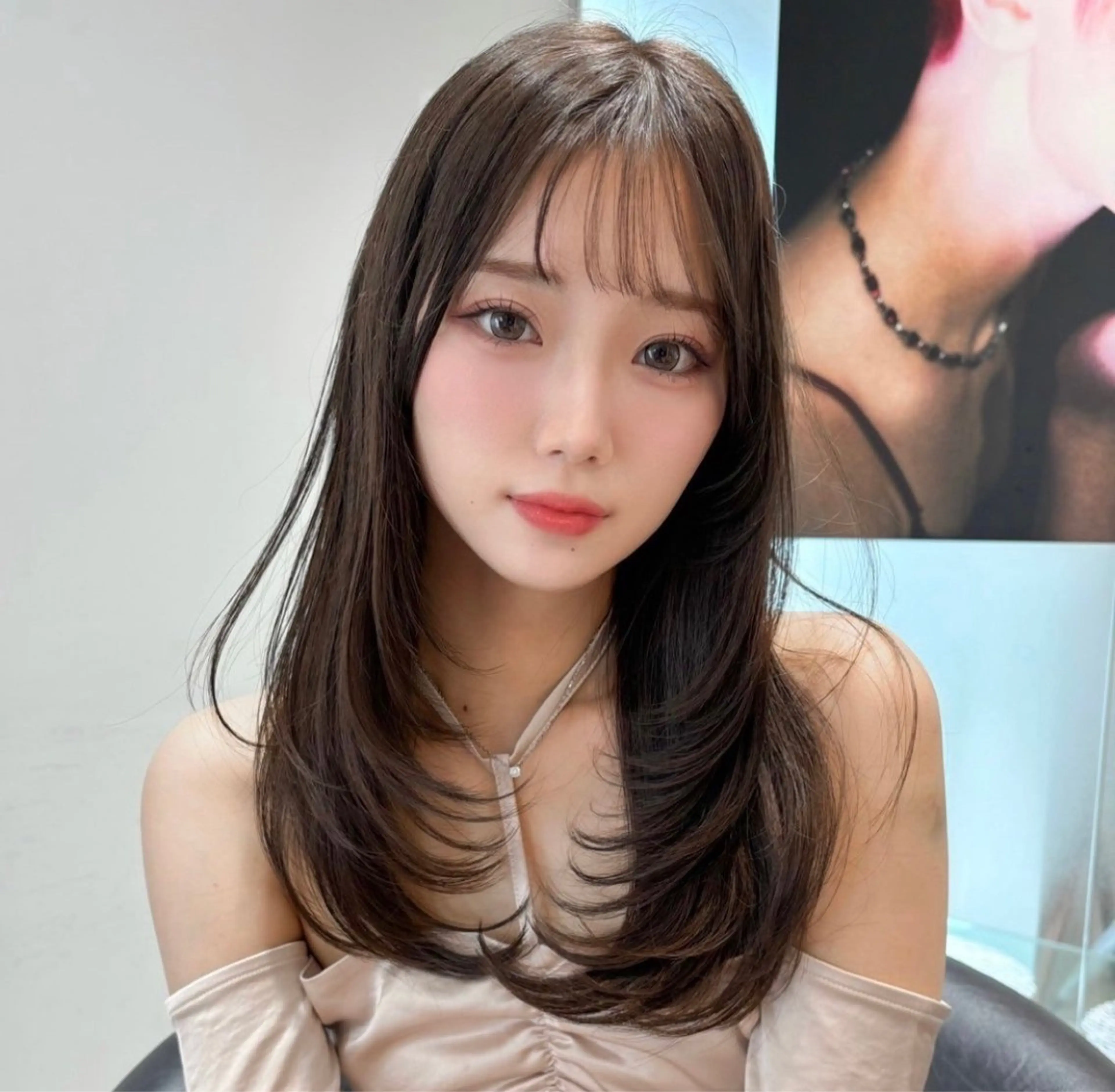 セミロング カラー カット ヘアカラー トリートメント 優希/似合わせ/艶 カラー/カット/渋谷のヘアスタイル