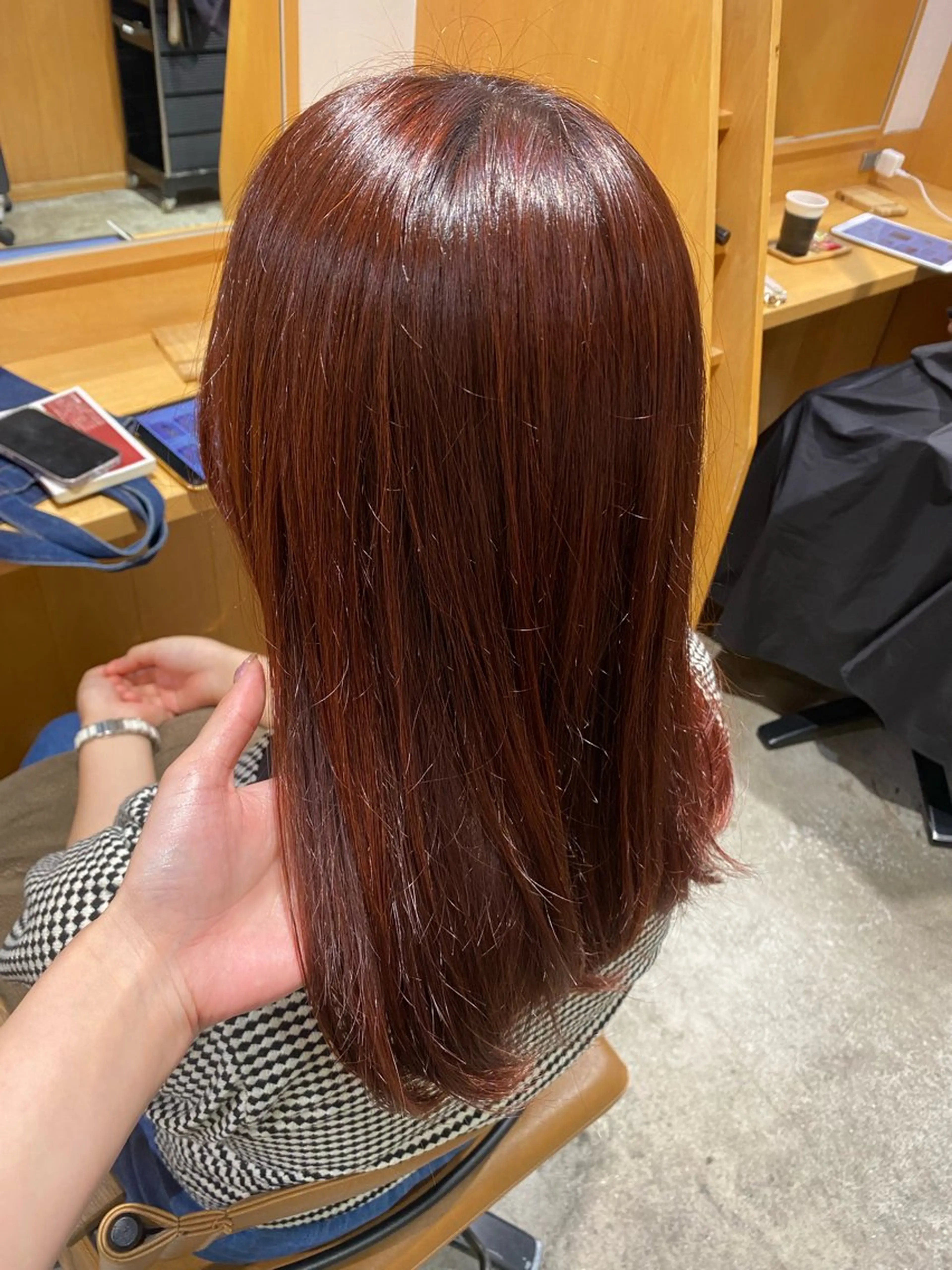 ミディアム オレンジブラウン カット ヘアカラー トリートメント SALOWIN銀座PAYⅡ店所属・GINZARay2 風本朱里🐥のヘアスタイル