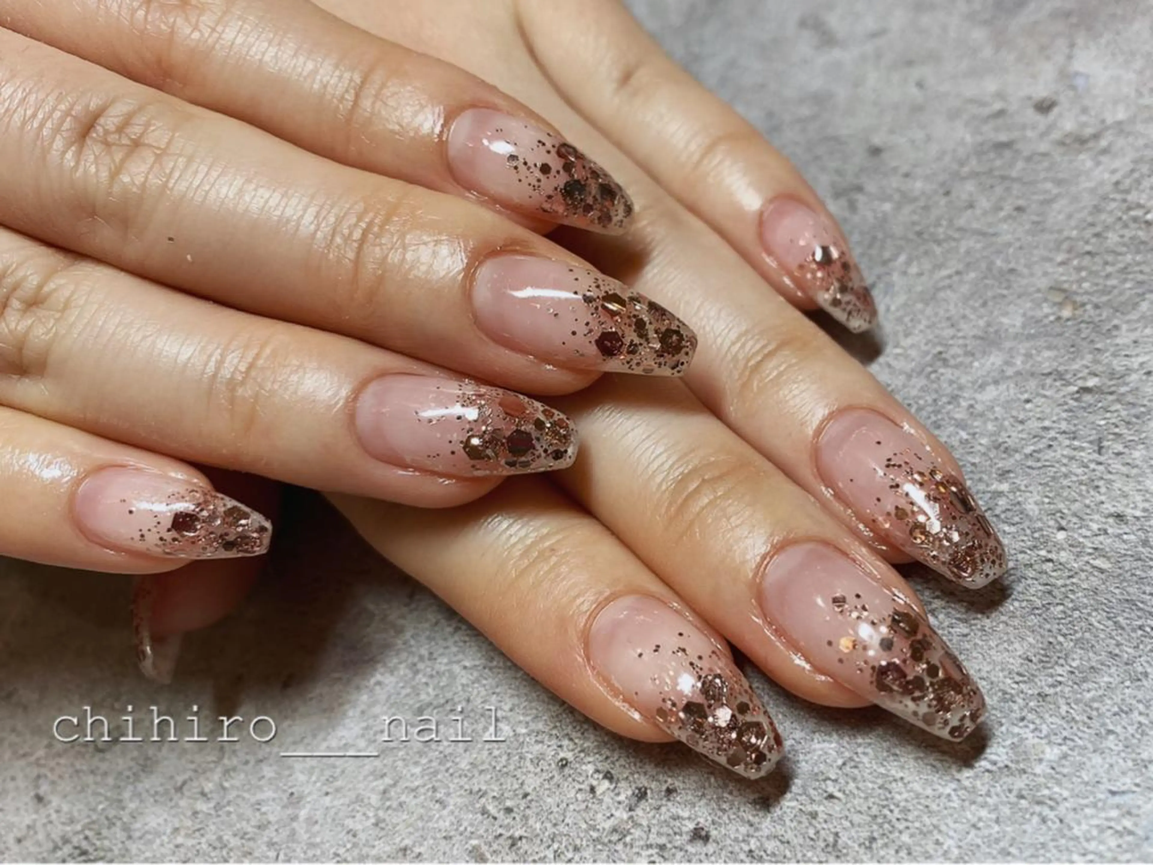 ロング カラー ネイル アートネイル フレンチネイル ジェルネイル マグネットネイル ニュアンスネイル ハンドネイル beauty salon ma'am所属・chihiro 小路ネイルのネイルデザイン