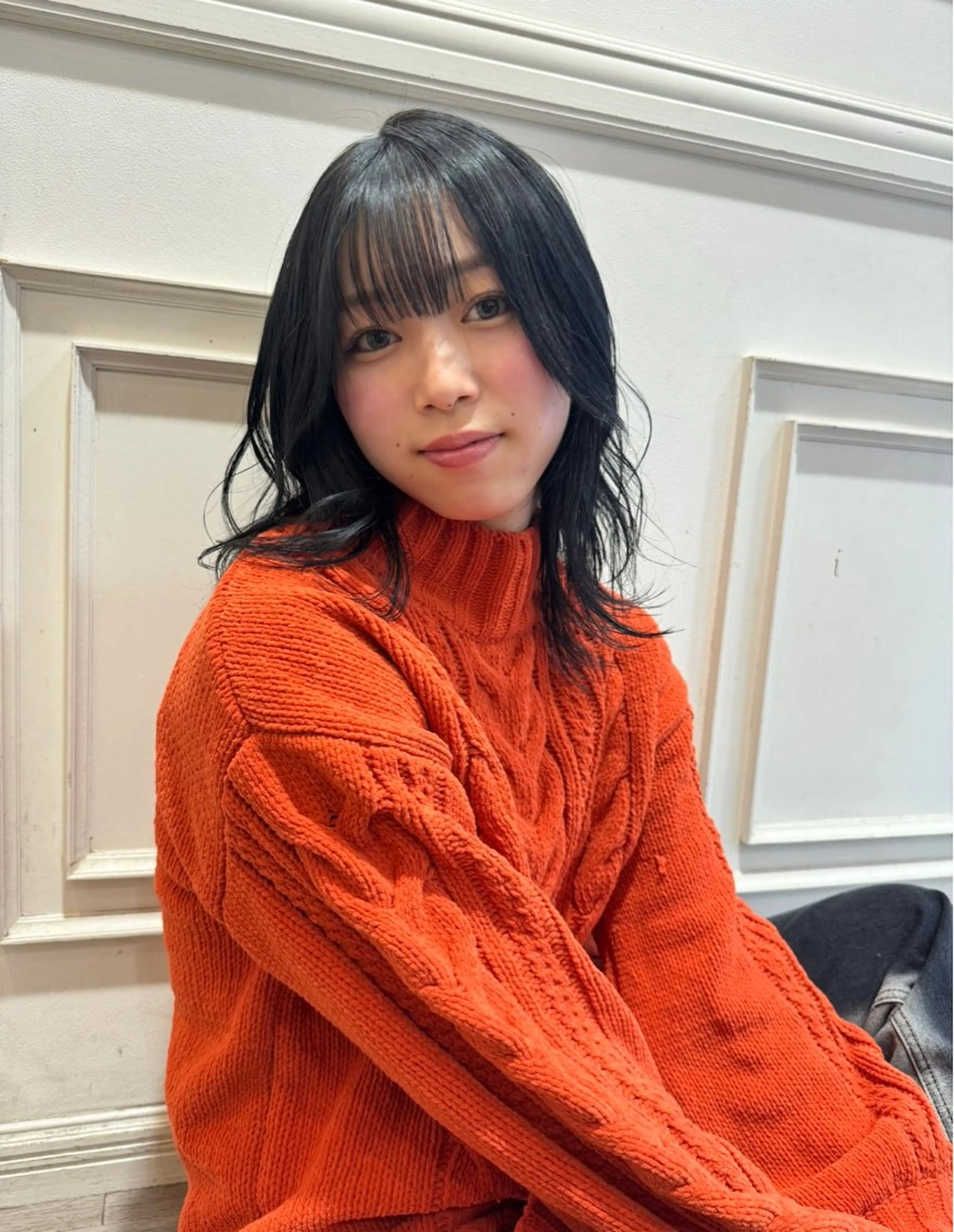 ミディアム カラー 黒髪 レイヤーカット カット ヘアカラー トリートメント ✨トレンド特化美容師 WILL上村　拳吾のヘアスタイル