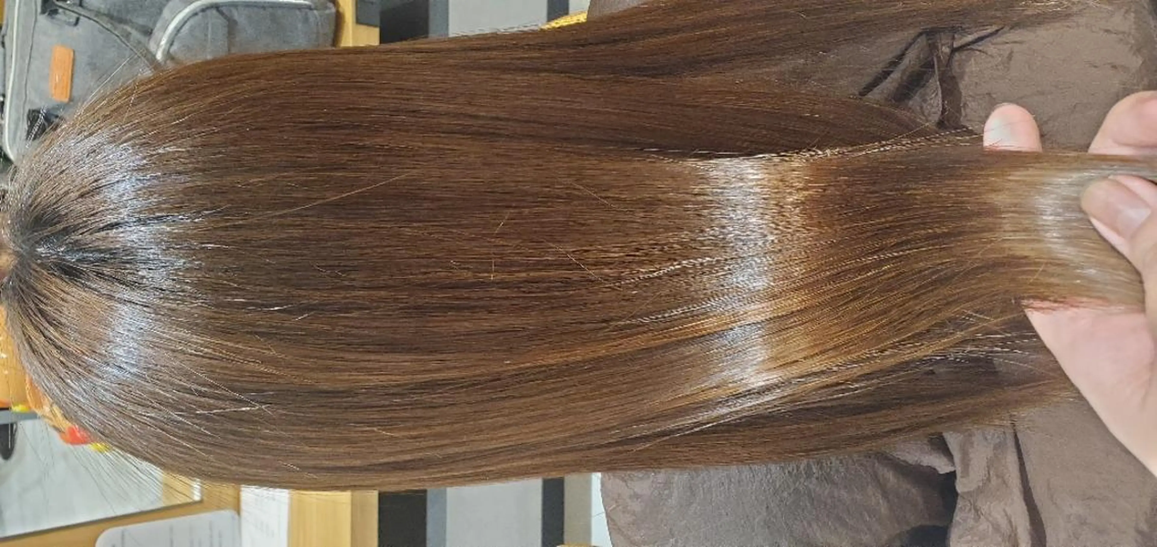 セミロング カラー 縮毛矯正 トリートメント 縮毛矯正/ 髪質改善/佐伯 駿のヘアスタイル